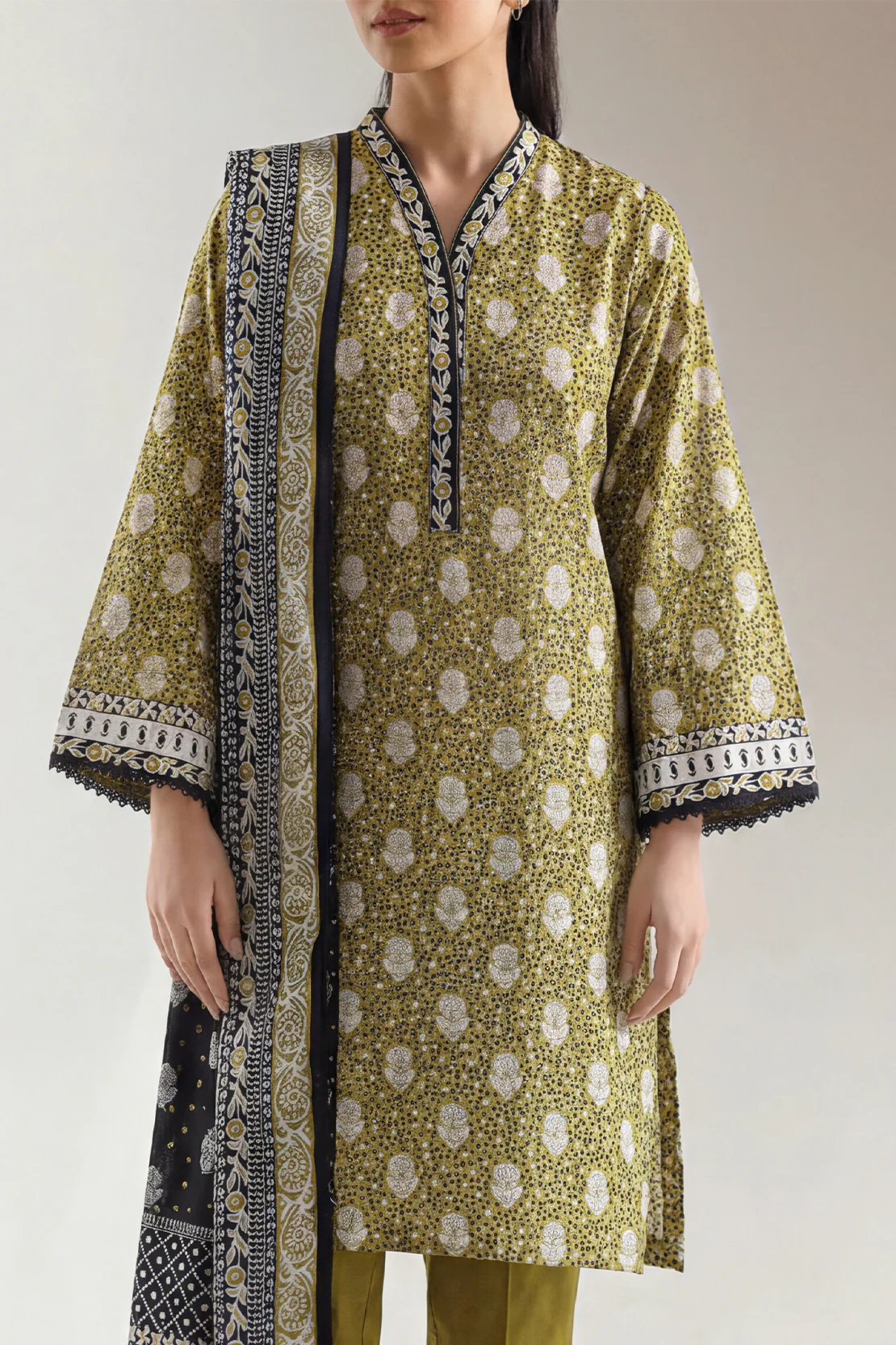 Printed Lawn Stitched 2 Piece (Shirt/Trouser) - Image 2