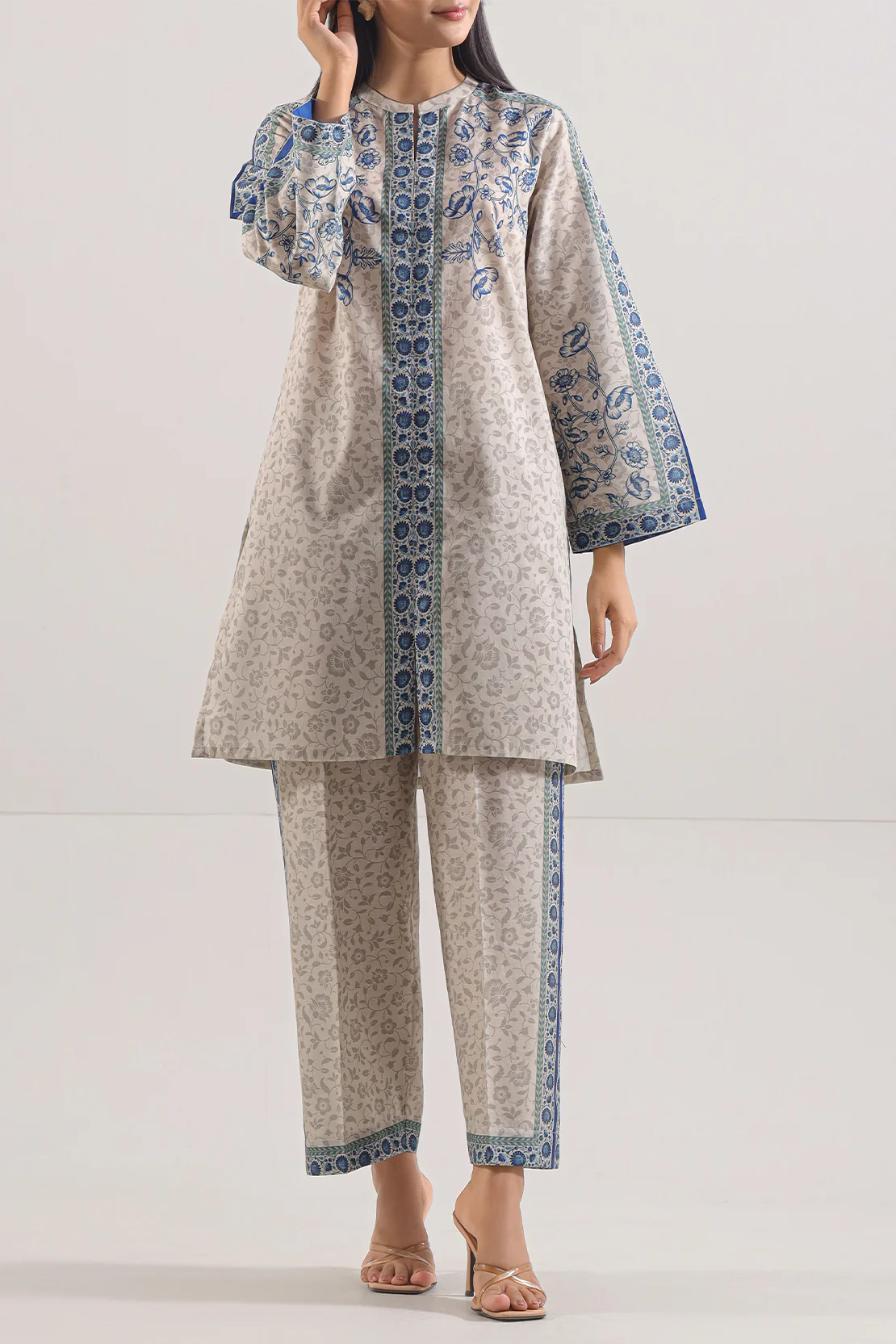 Printed Lawn Stitched 2 Piece (Shirt/Trouser) - Image 2