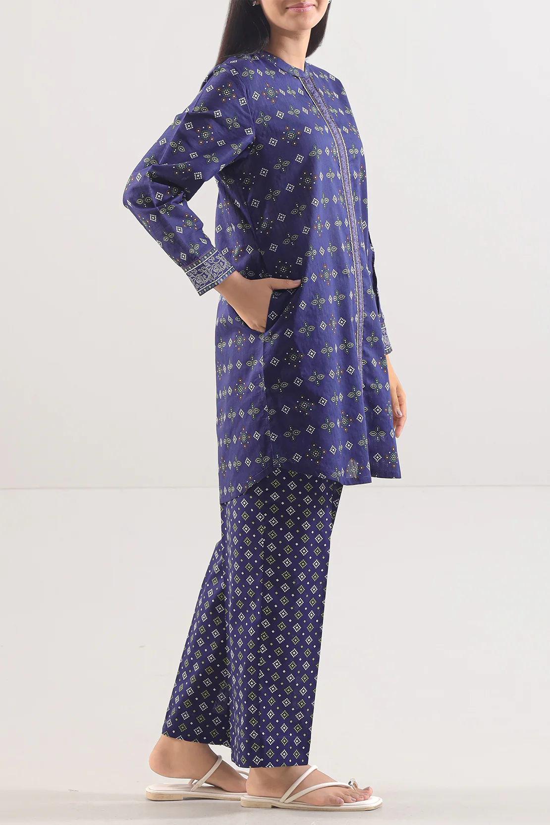 Printed Lawn Stitched 2 Piece (Shirt/Trouser) - Image 2