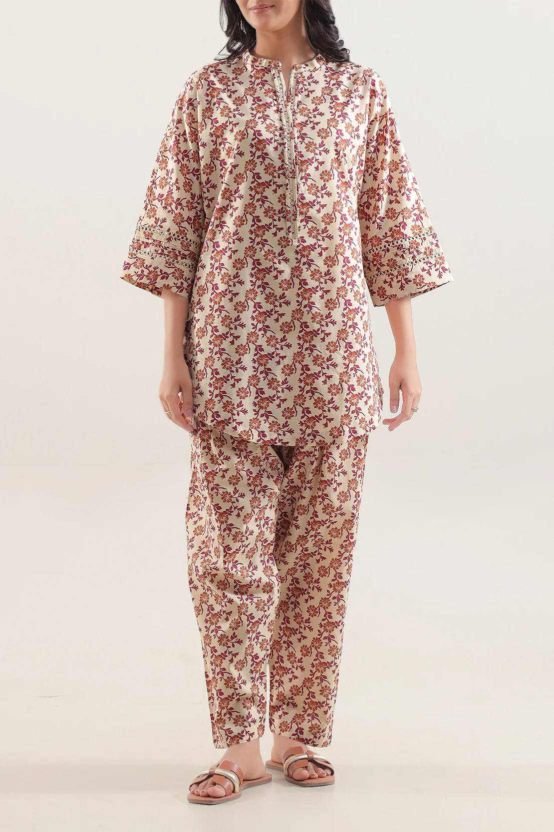 Printed Lawn Stitched 2 Piece (Shirt/Trouser) - Image 2