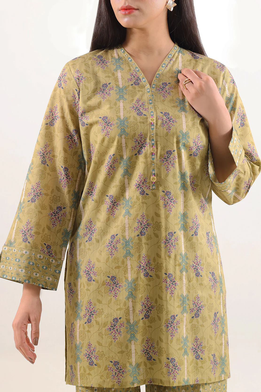 Printed Lawn Stitched 2 Piece (Shirt/Trouser) - Image 2