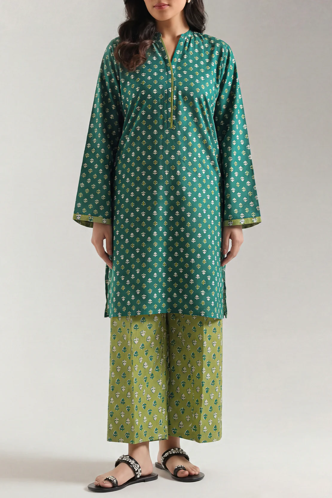 Printed Lawn Stitched 2 Piece (Shirt/Trouser) - Image 2