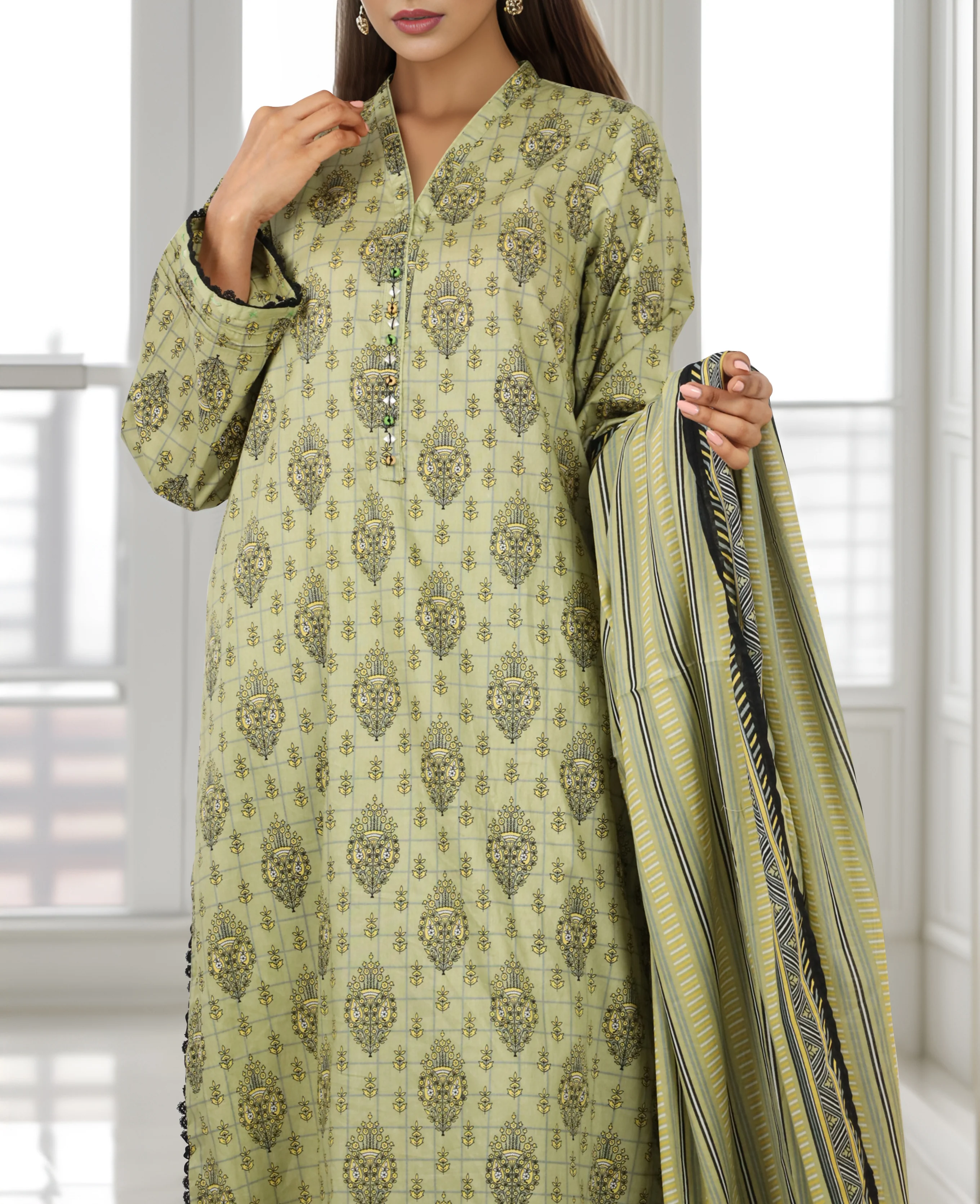 Printed Lawn Stitched 3 Piece