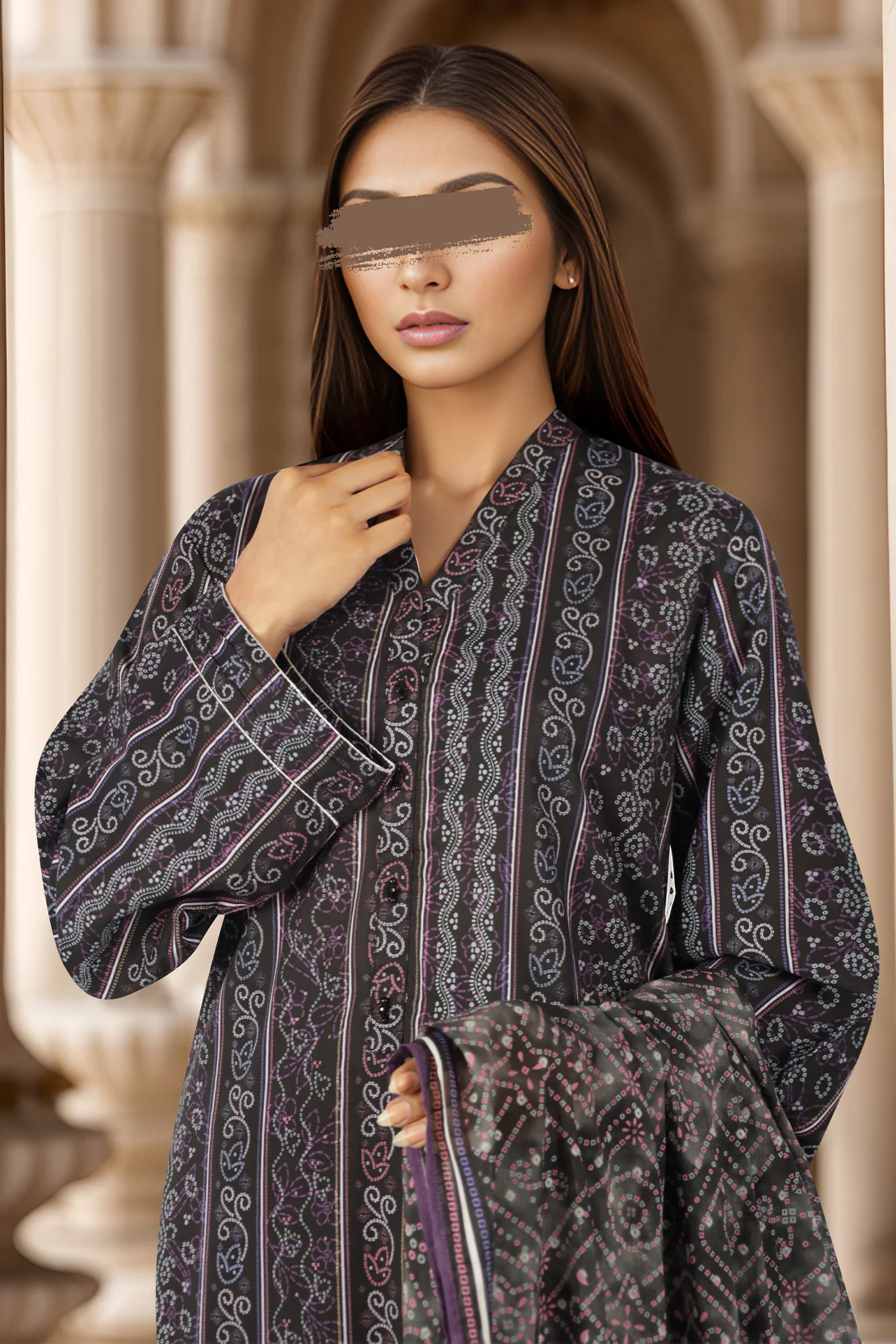 Printed Lawn Stitched 3 Piece - Image 2