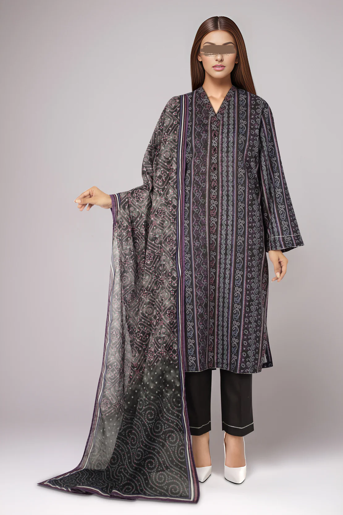 Printed Lawn Stitched 3 Piece - Image 3