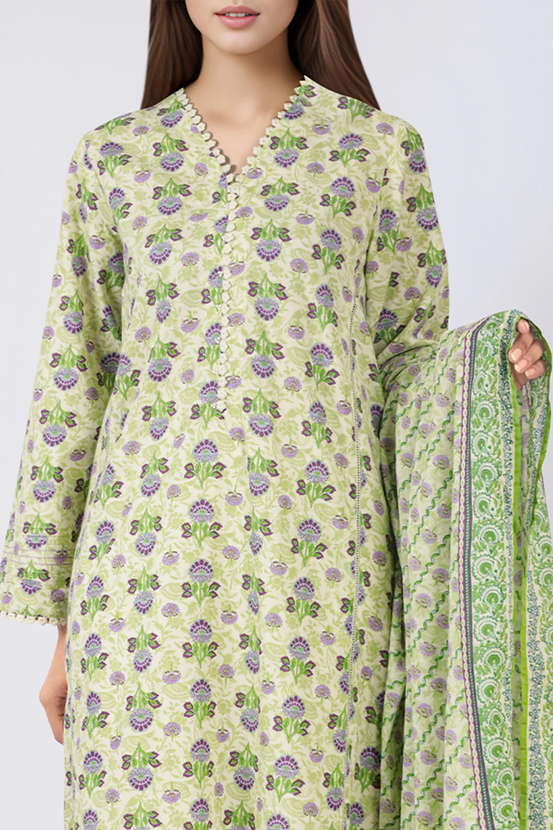 Printed Lawn Stitched 3 Piece