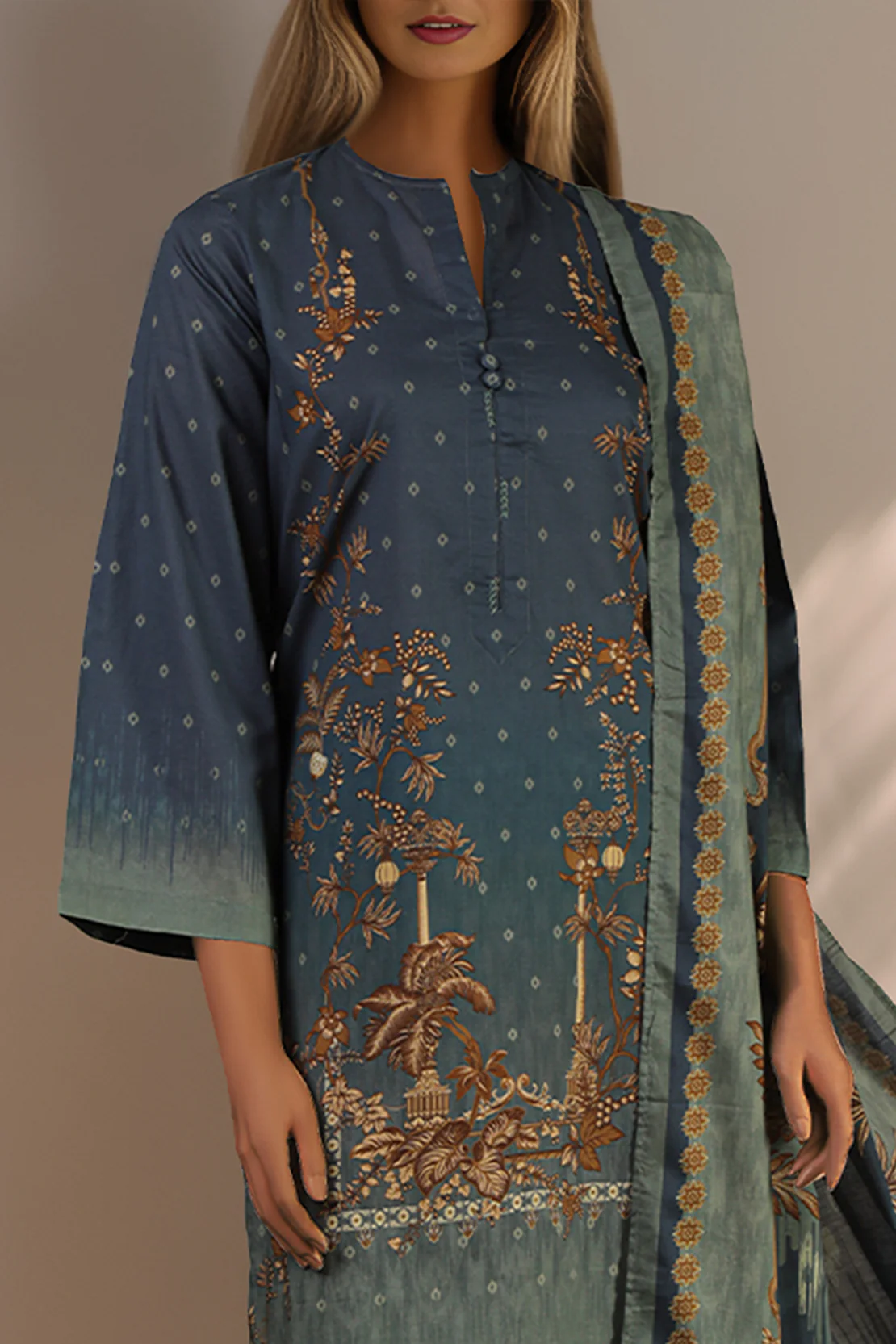 Printed Lawn Stitched 3 Piece