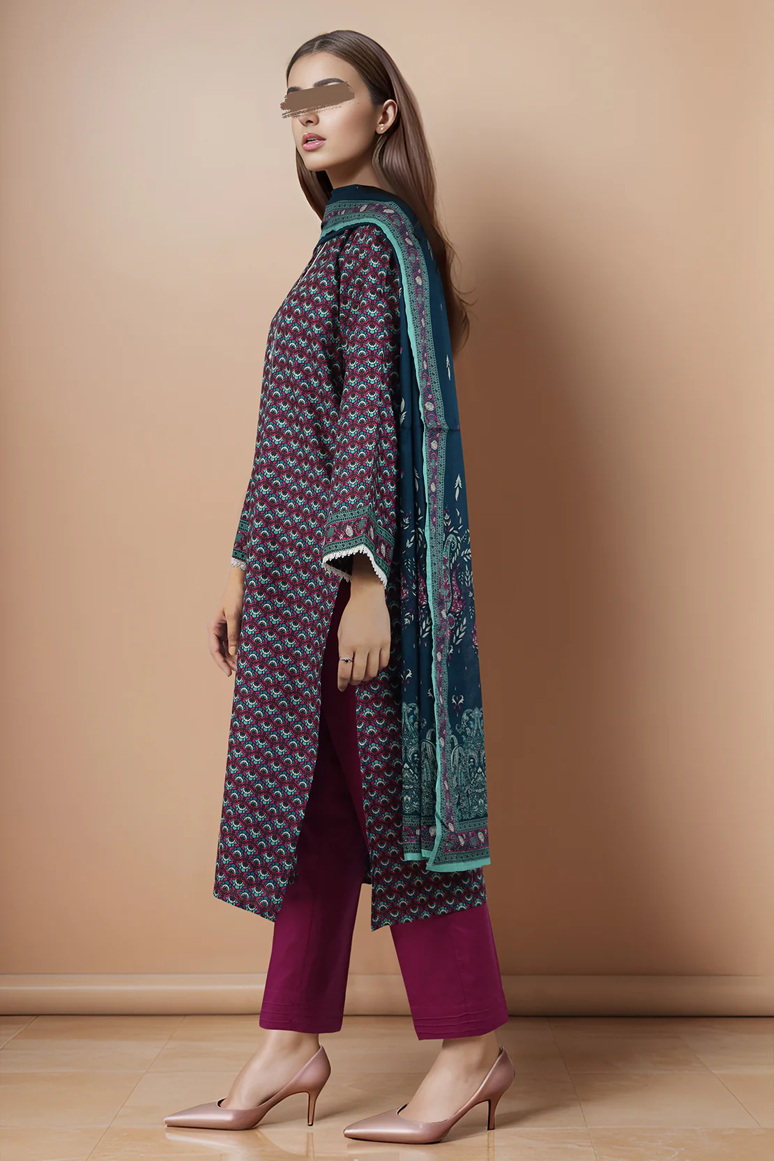 Printed Lawn Stitched 3 Piece - Image 3