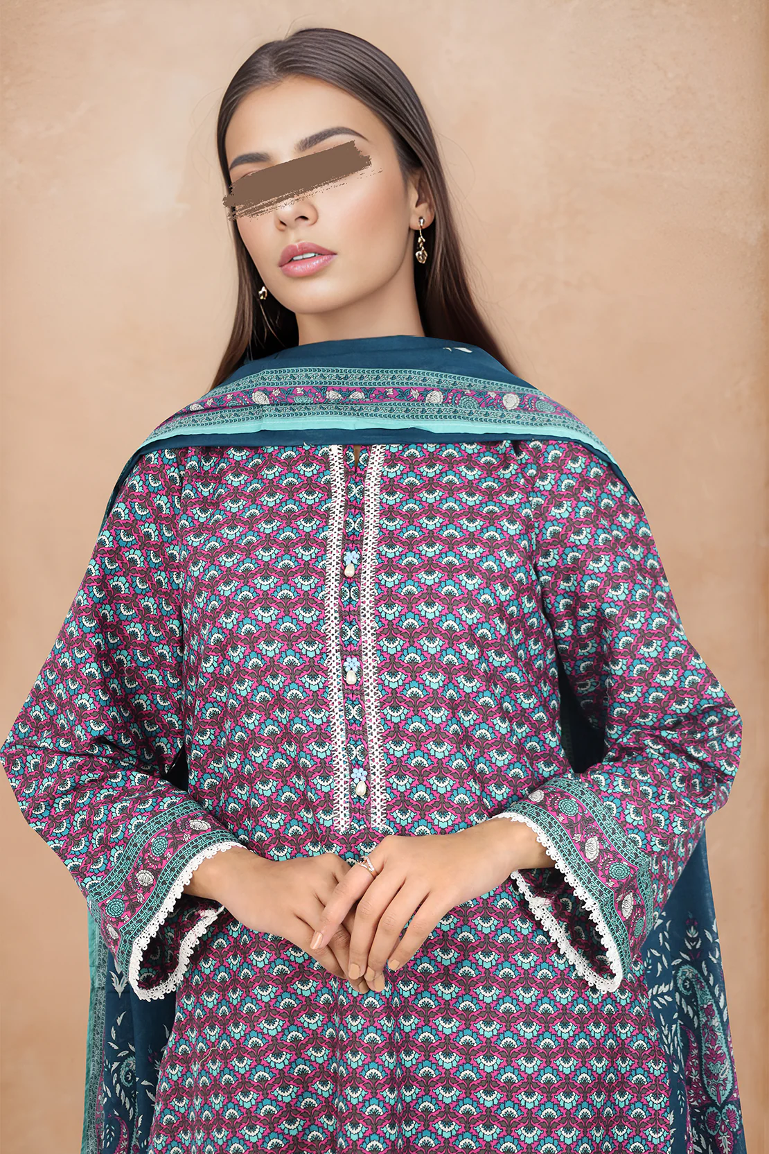 Printed Lawn Stitched 3 Piece - Image 4