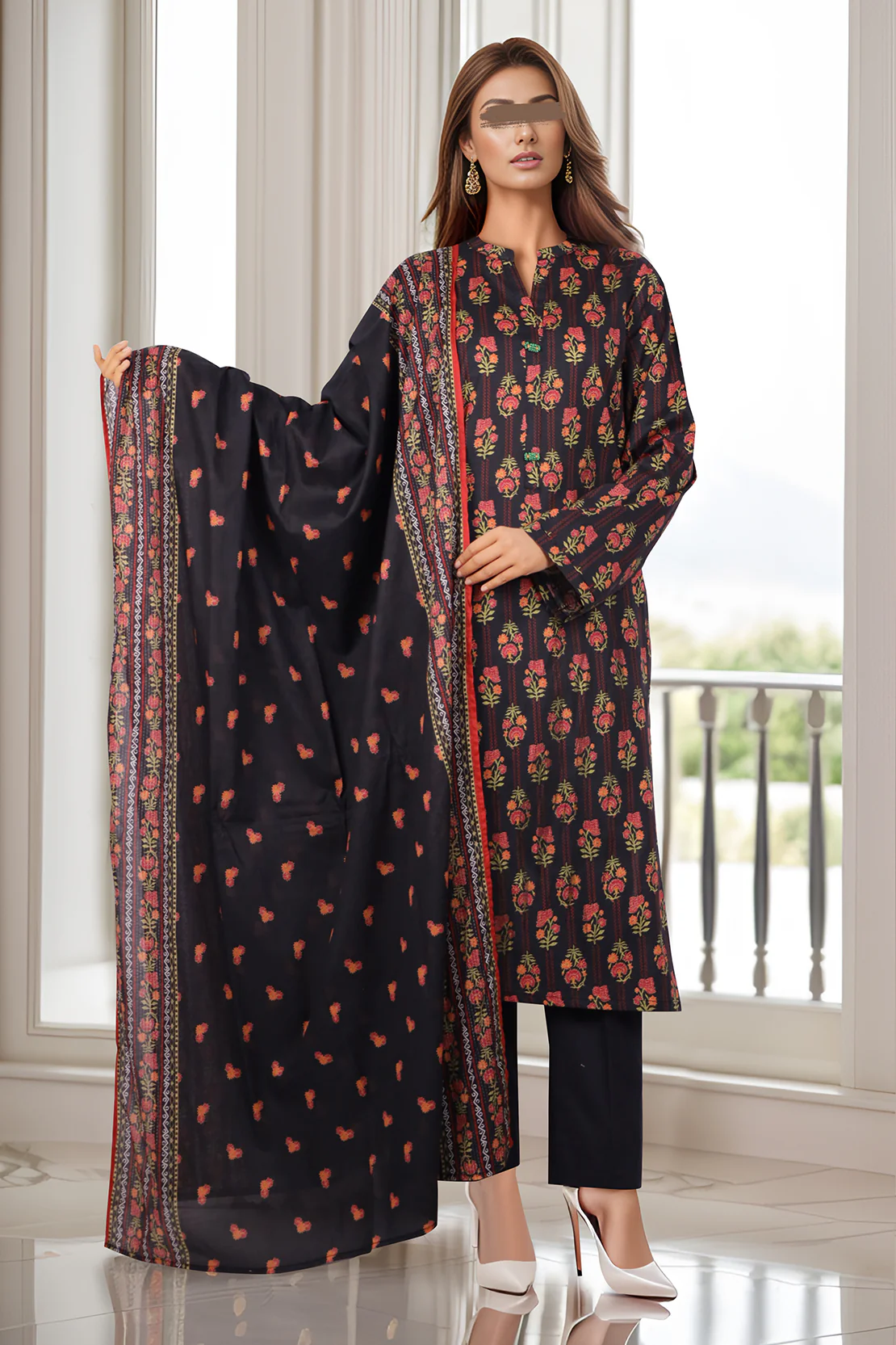 Printed Lawn Stitched 3 Piece - Image 2