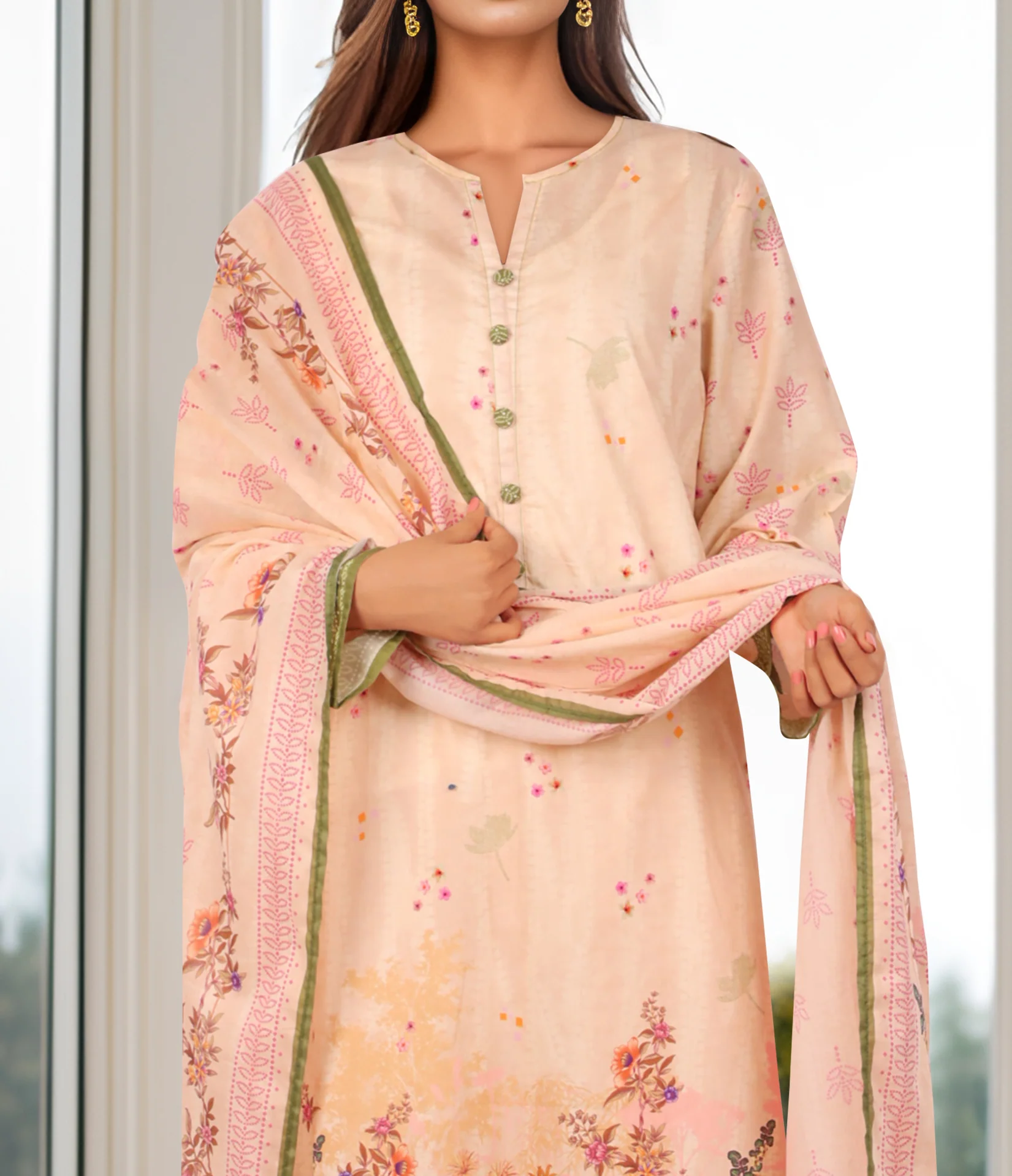 Printed Lawn Stitched 3 Piece
