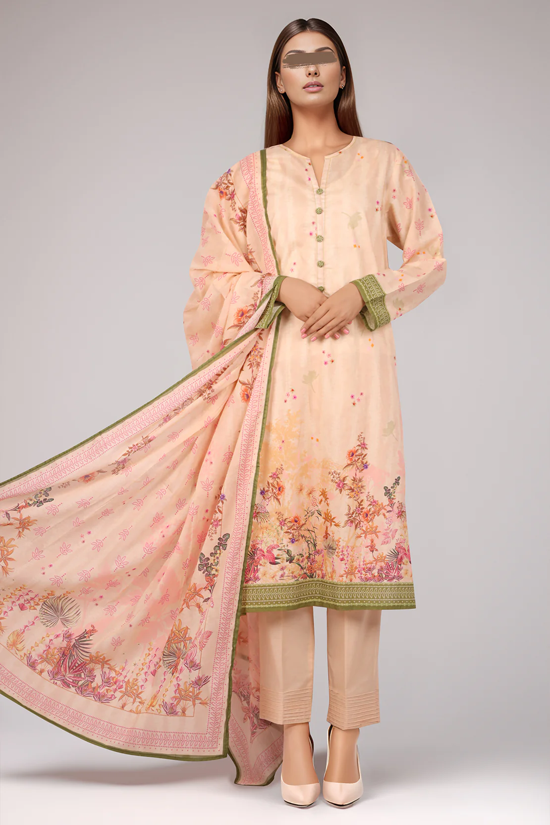 Printed Lawn Stitched 3 Piece - Image 2
