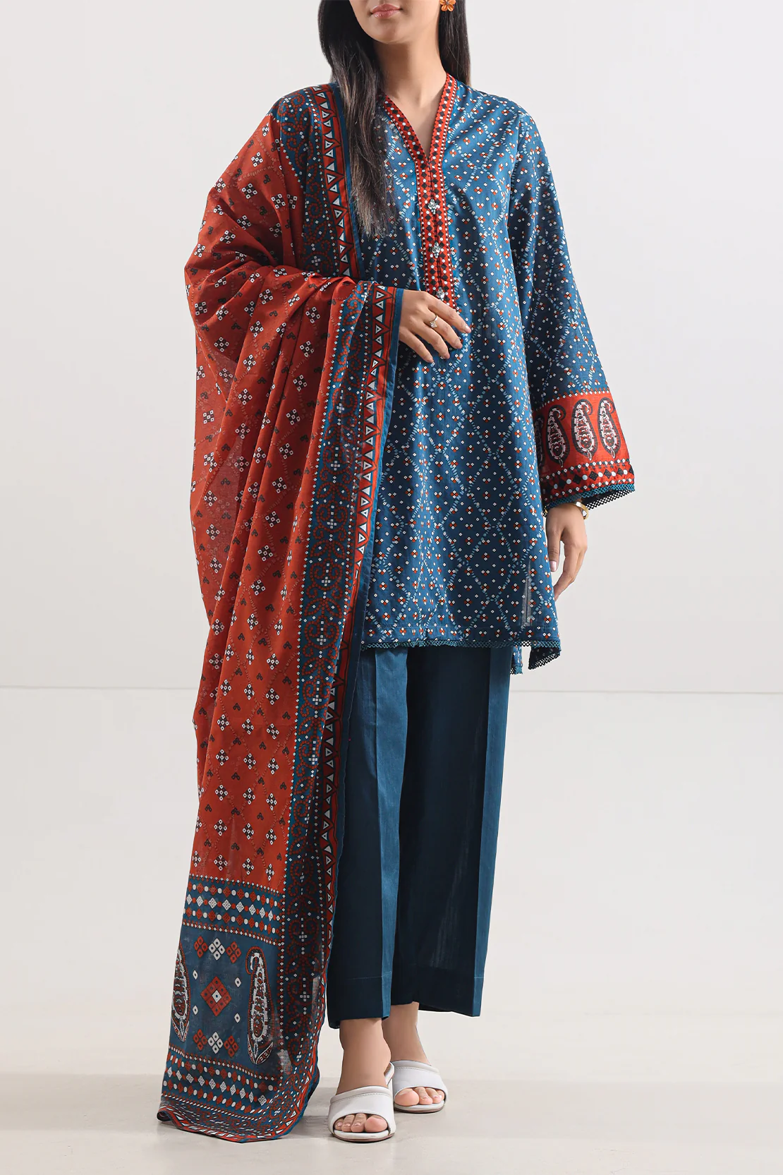 Printed Lawn Stitched 3 Piece