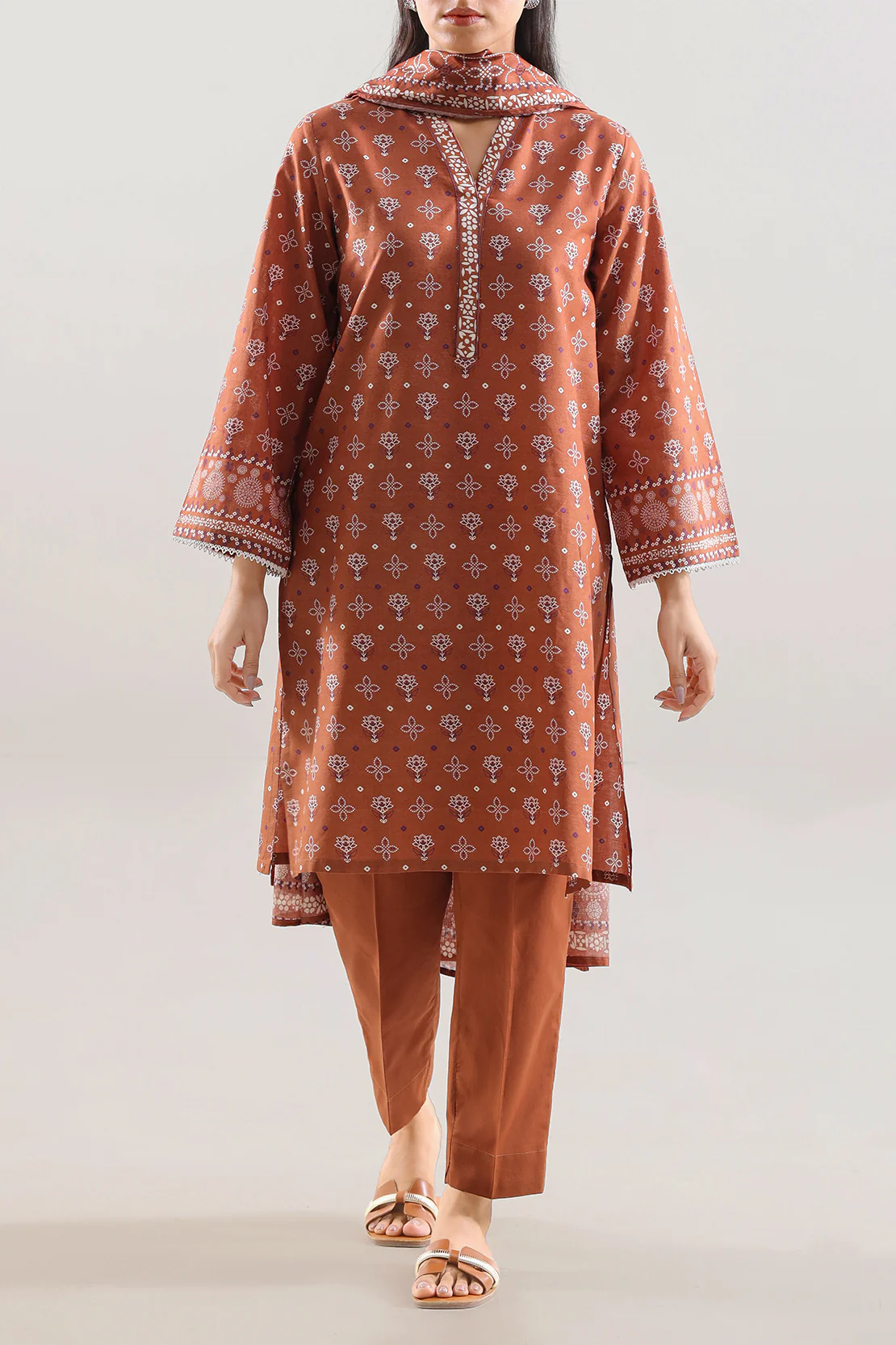 Printed Lawn Stitched 3 Piece - Image 3