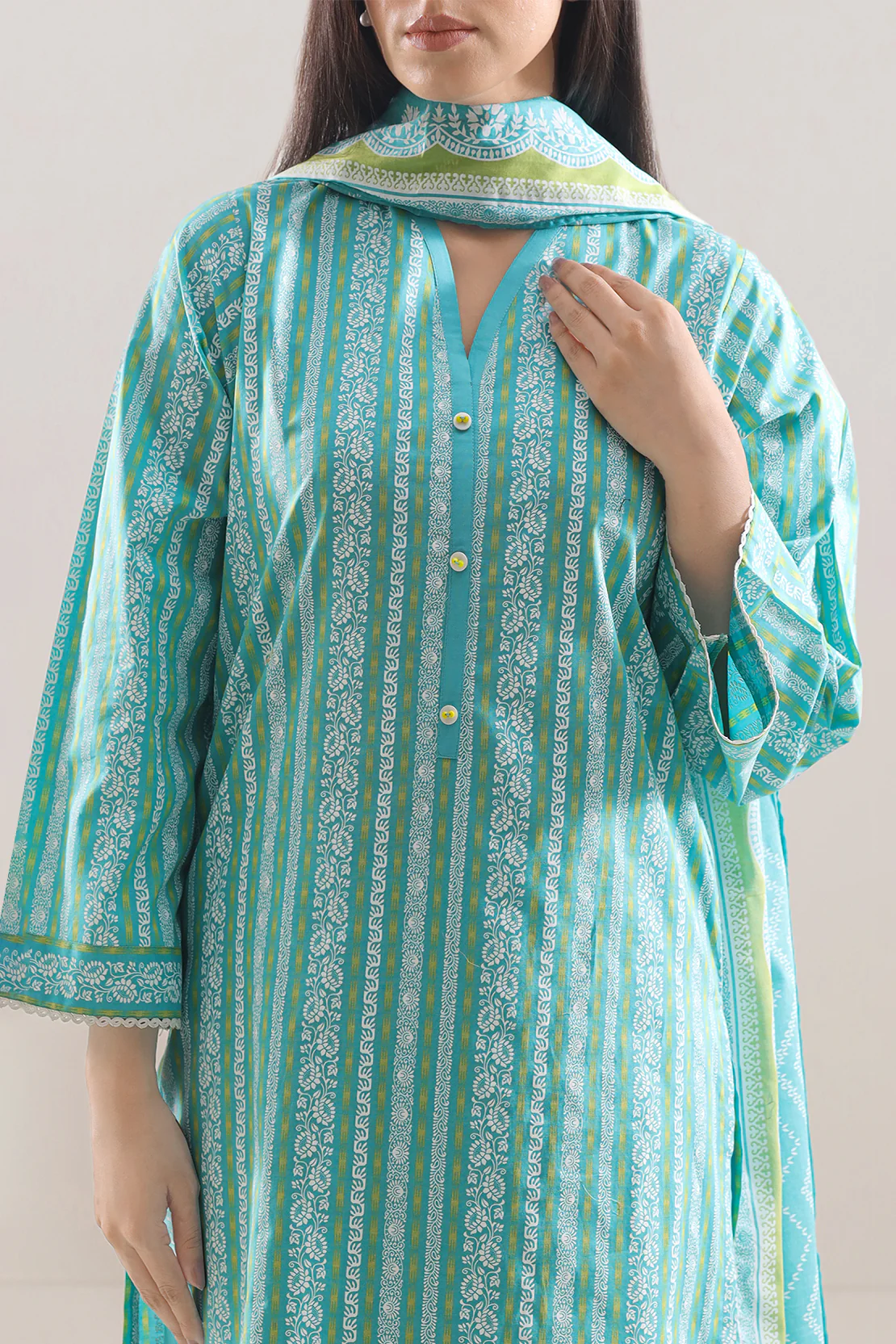 Printed Lawn Stitched 3 Piece - Image 2