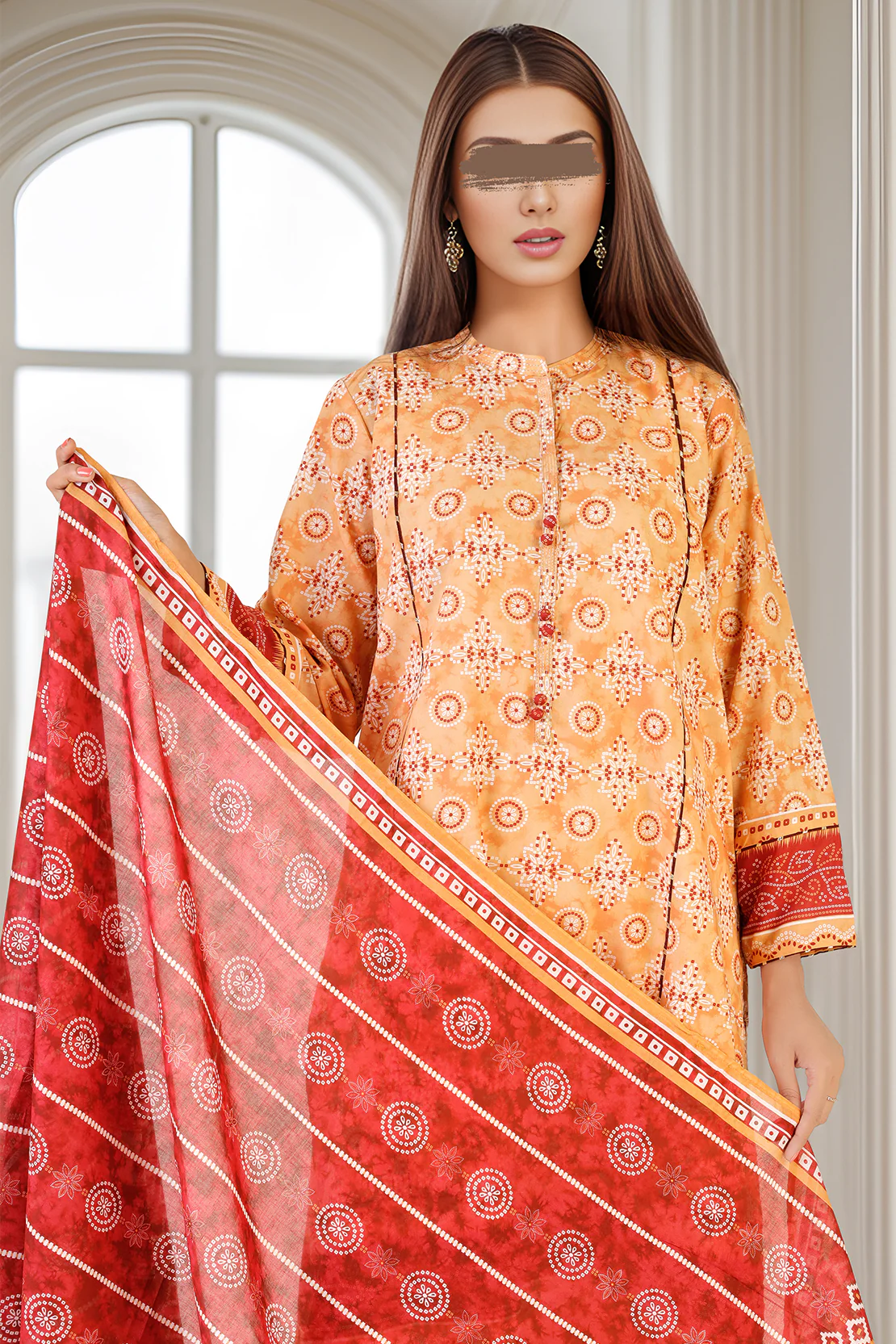Printed Lawn Stitched Shirt - Image 3