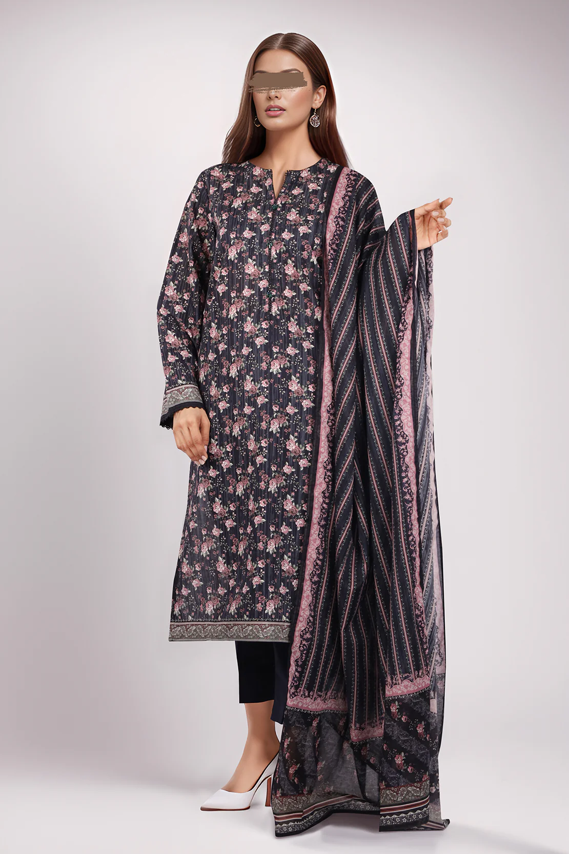 Printed Lawn Stitched Shirt - Image 3
