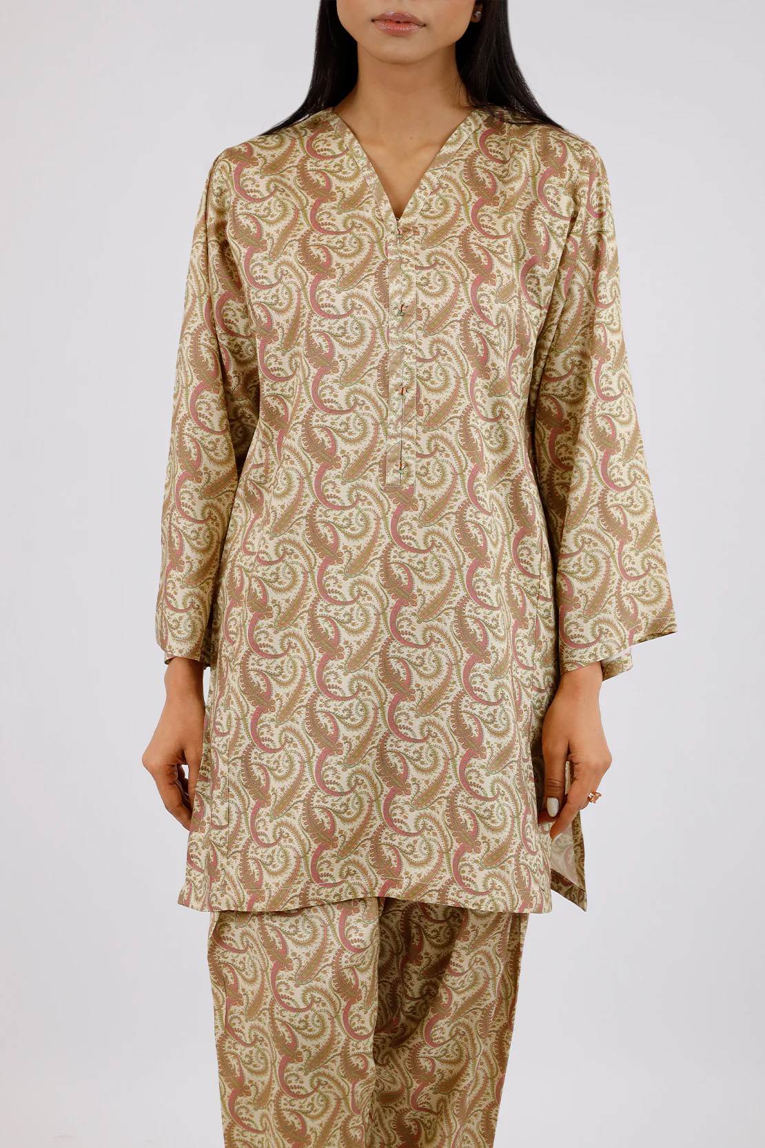 Printed Lawn Stitched Shirt - Image 3