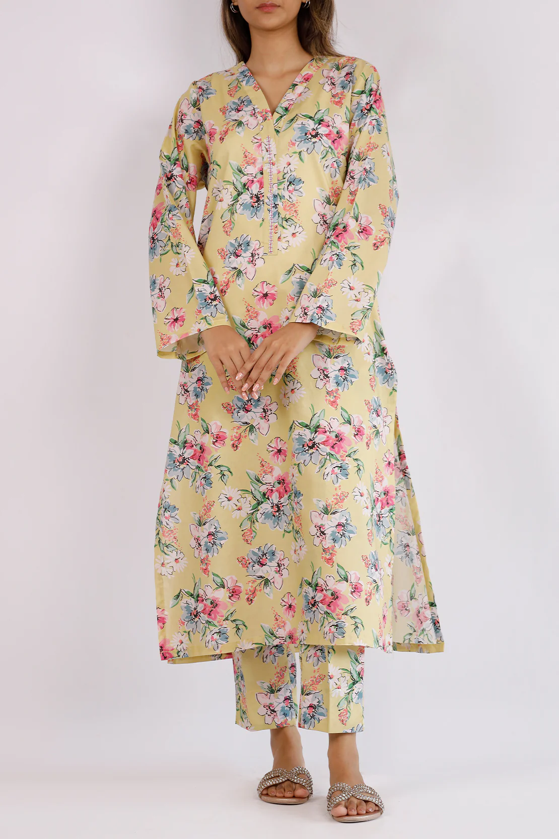 Printed Lawn Stitched Shirt - Image 2