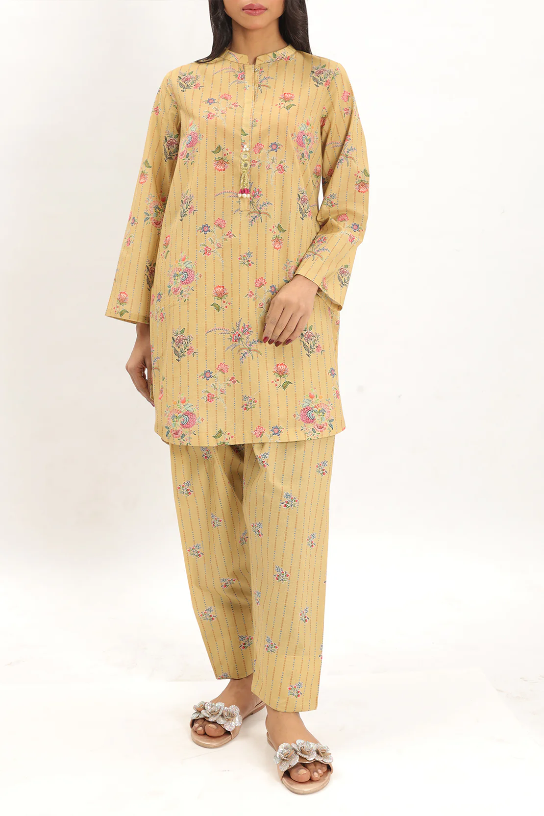 Printed Lawn Stitched Shirt - Image 2