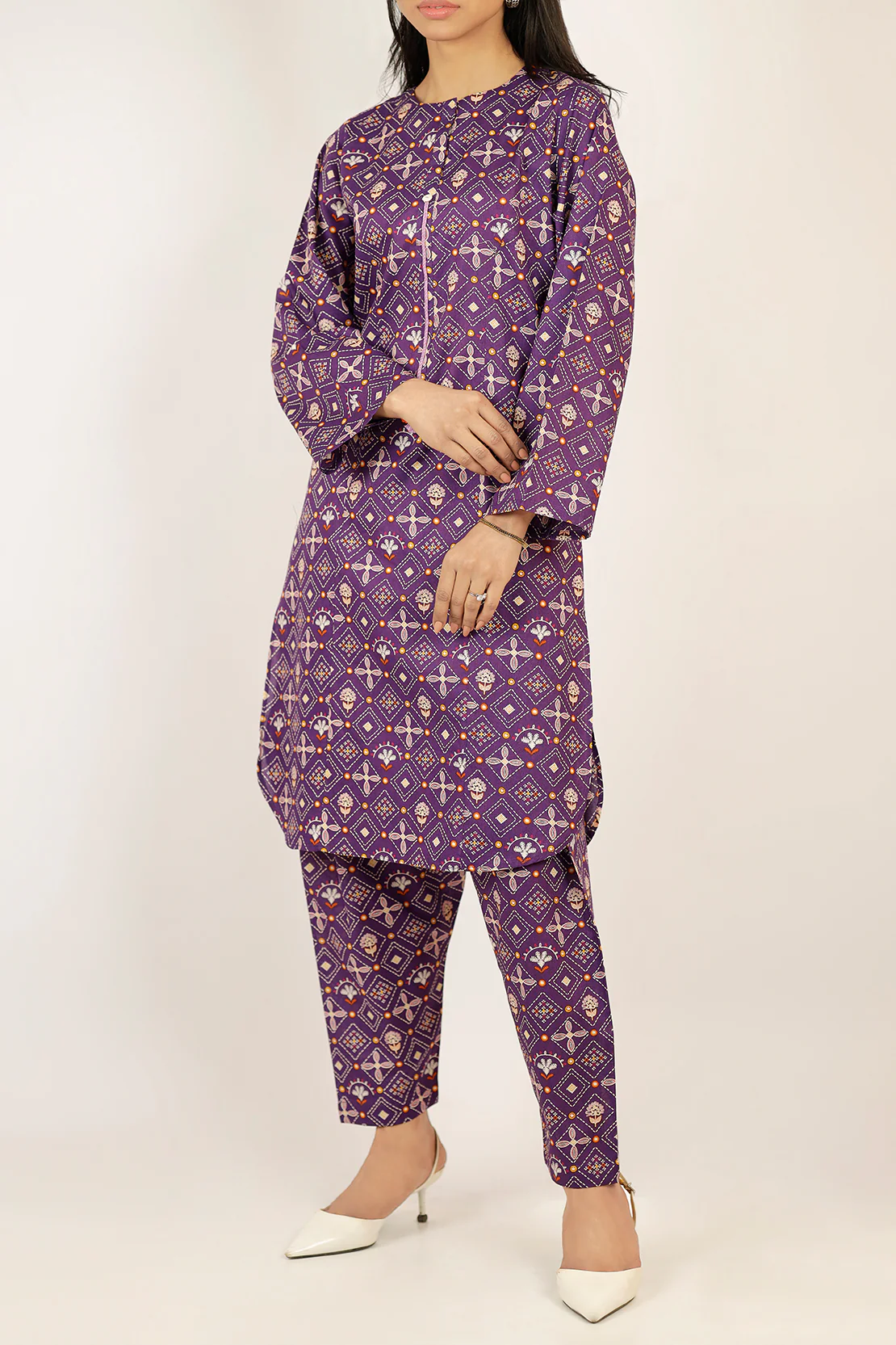 Printed Lawn Stitched Shirt - Image 3