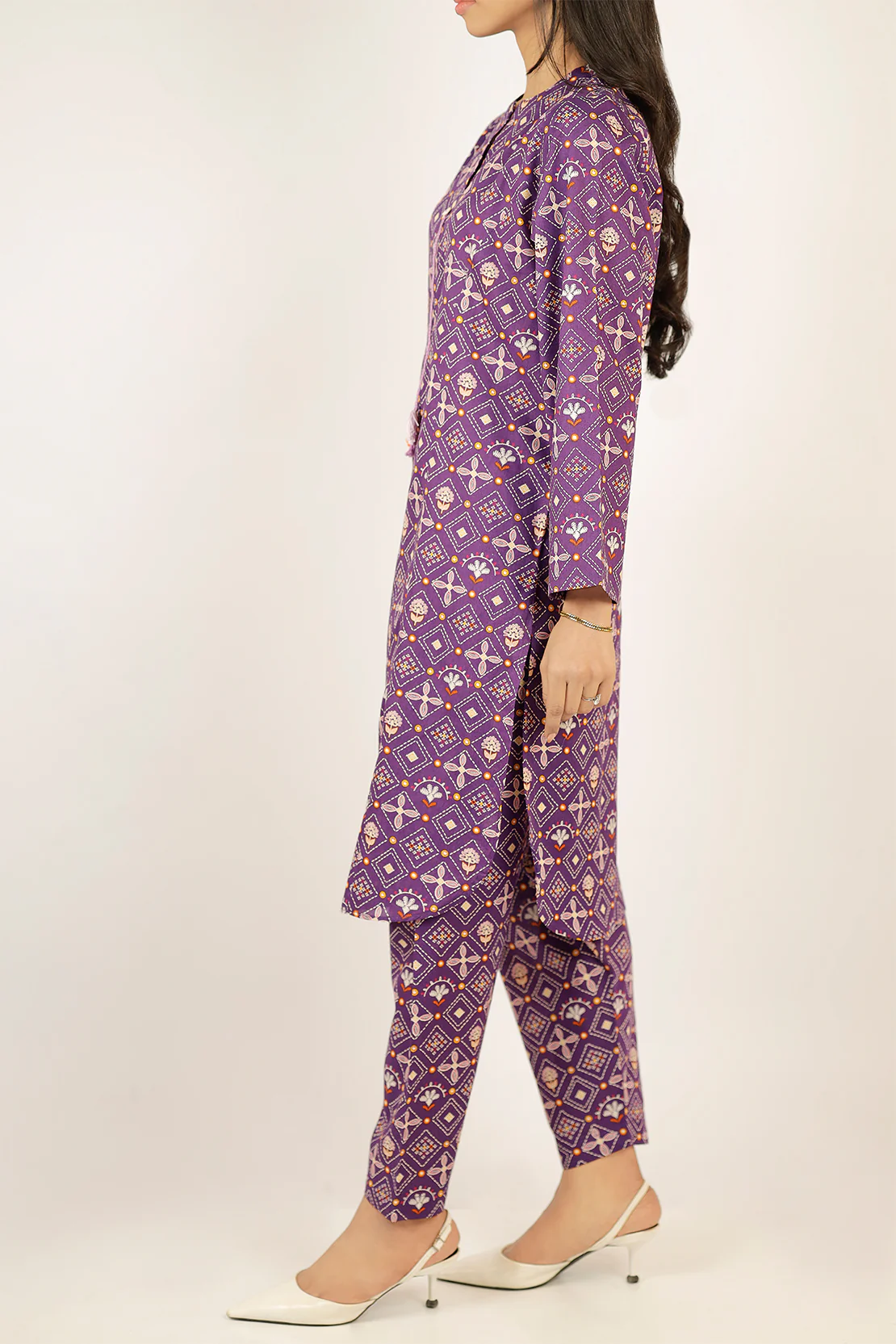 Printed Lawn Stitched Shirt - Image 4