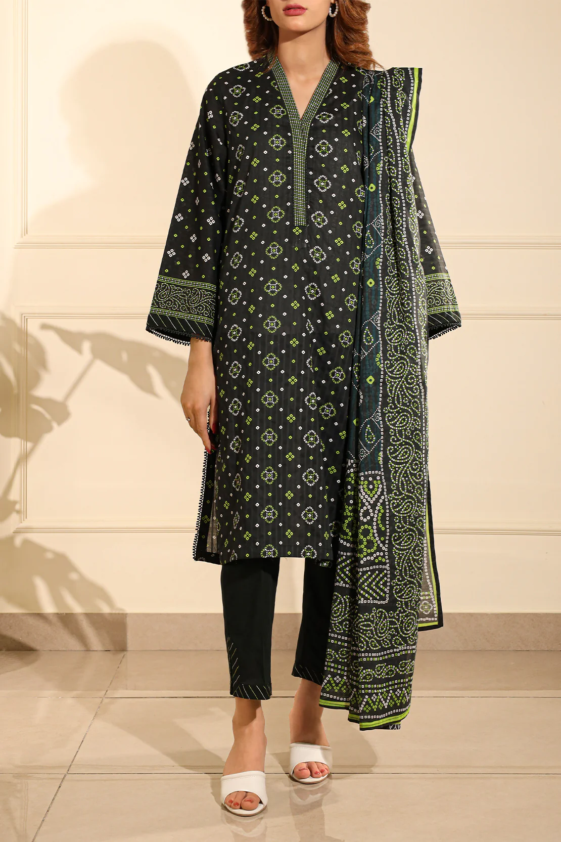 Printed Lawn Stitched Shirt - Image 3
