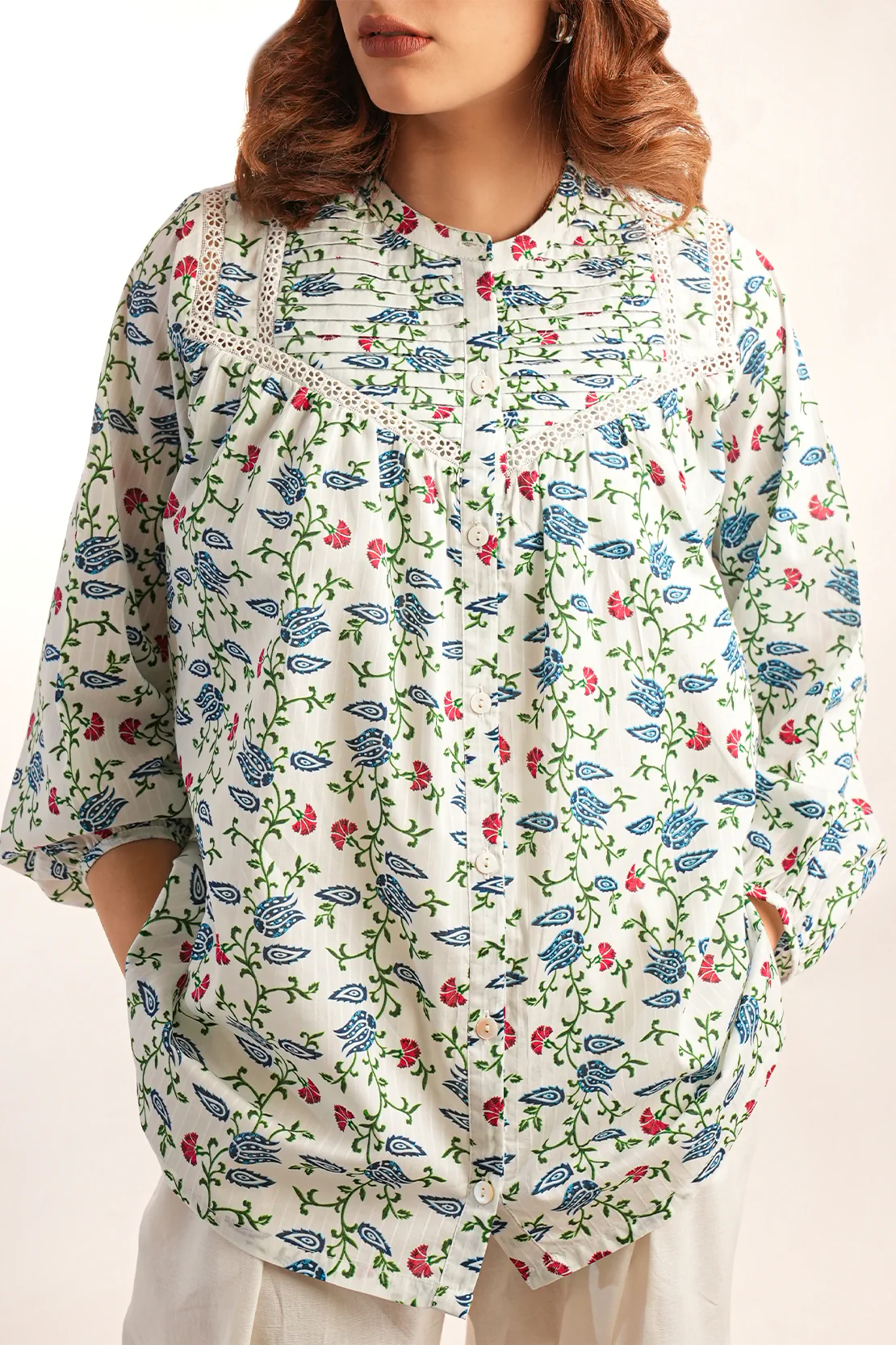 Printed Lawn Stitched Shirt - Image 5