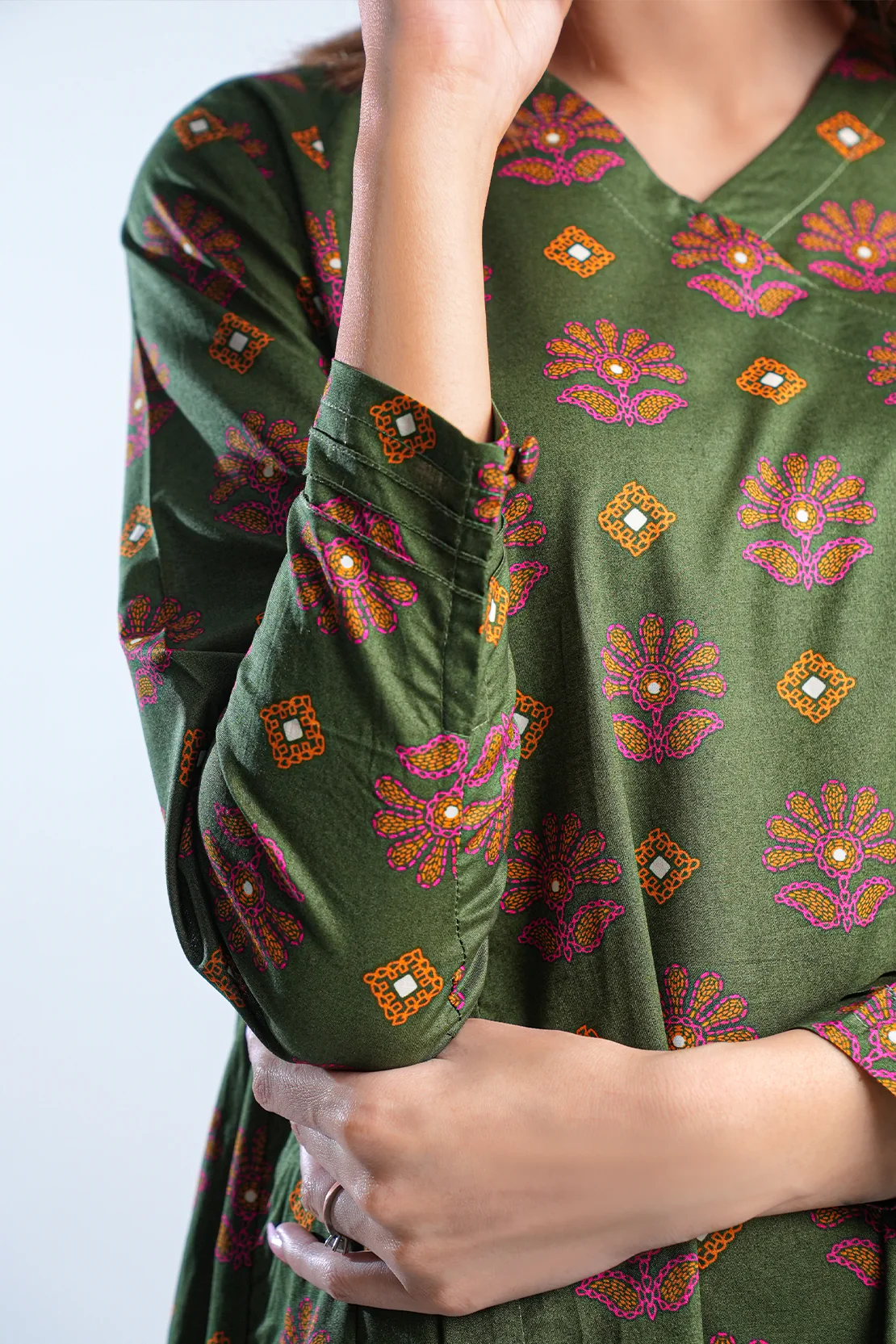 Printed Lawn Stitched Shirt - Image 7