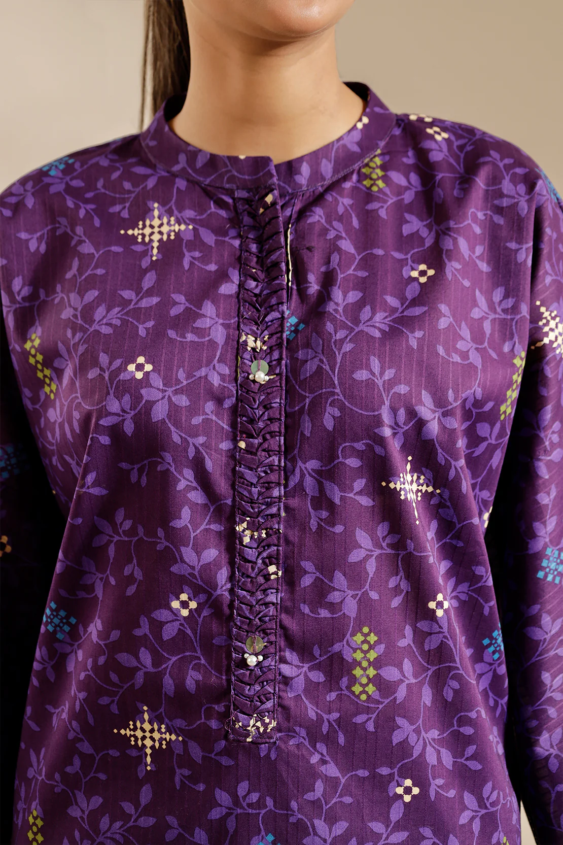 Printed Lawn Stitched Shirt - Image 7