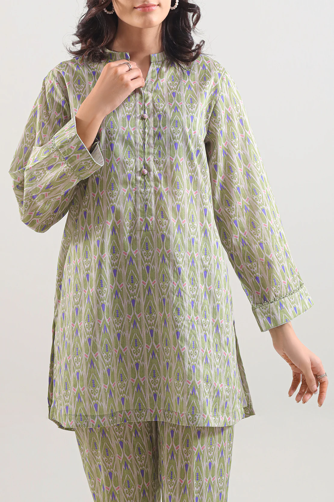 Printed Lawn Stitched Shirt - Image 2