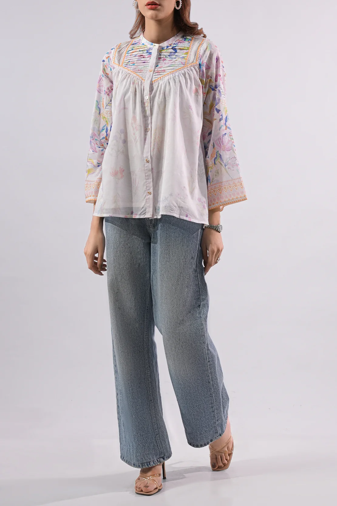 Printed Lawn Stitched Shirt - Image 3
