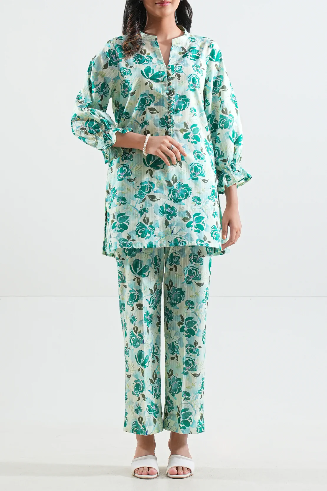 Printed Lawn Stitched Shirt - Image 2