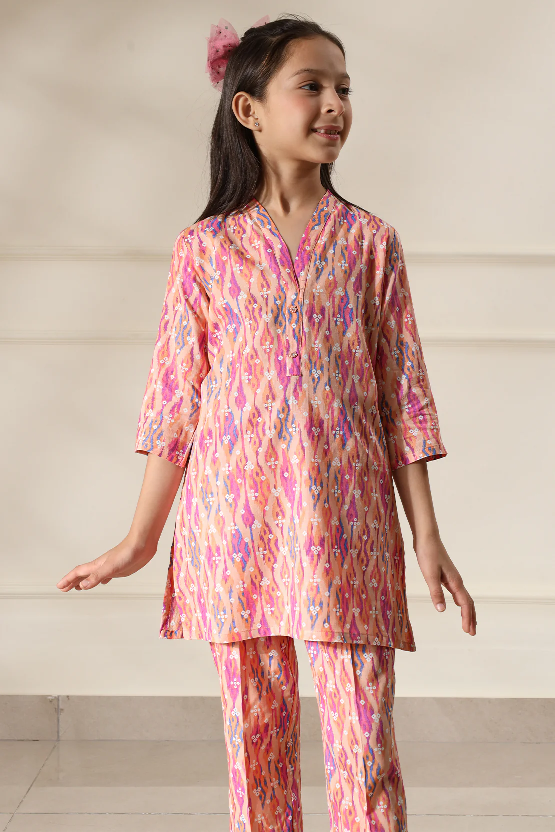 Printed Lawn Stitched Shirt For Kids - Image 3