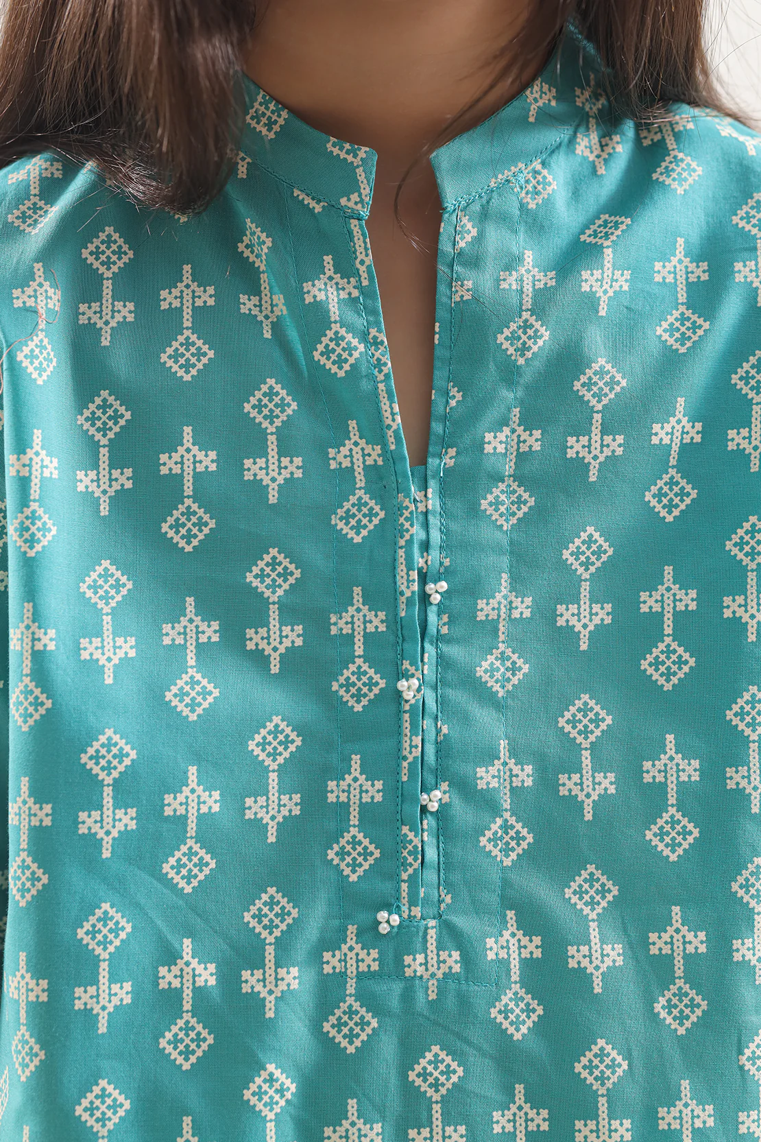 Printed Lawn Stitched Shirt For Kids - Image 4