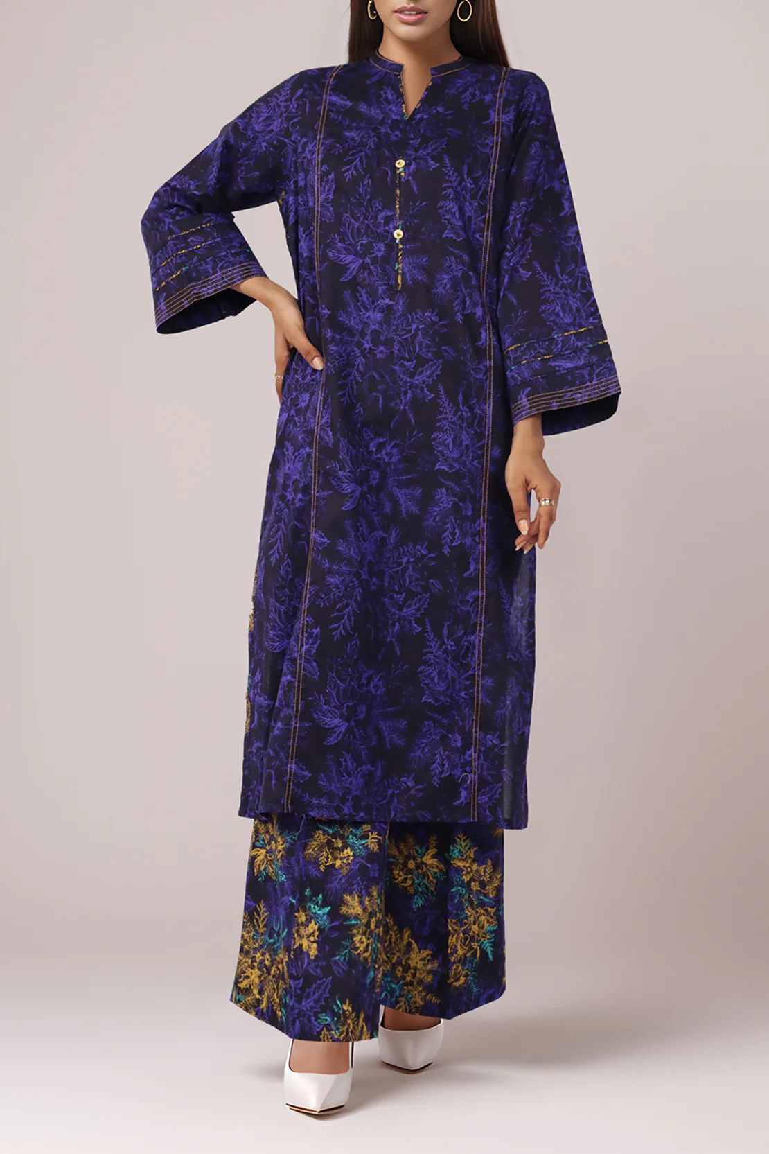 Printed Lawn Stitched Shirt - Image 2