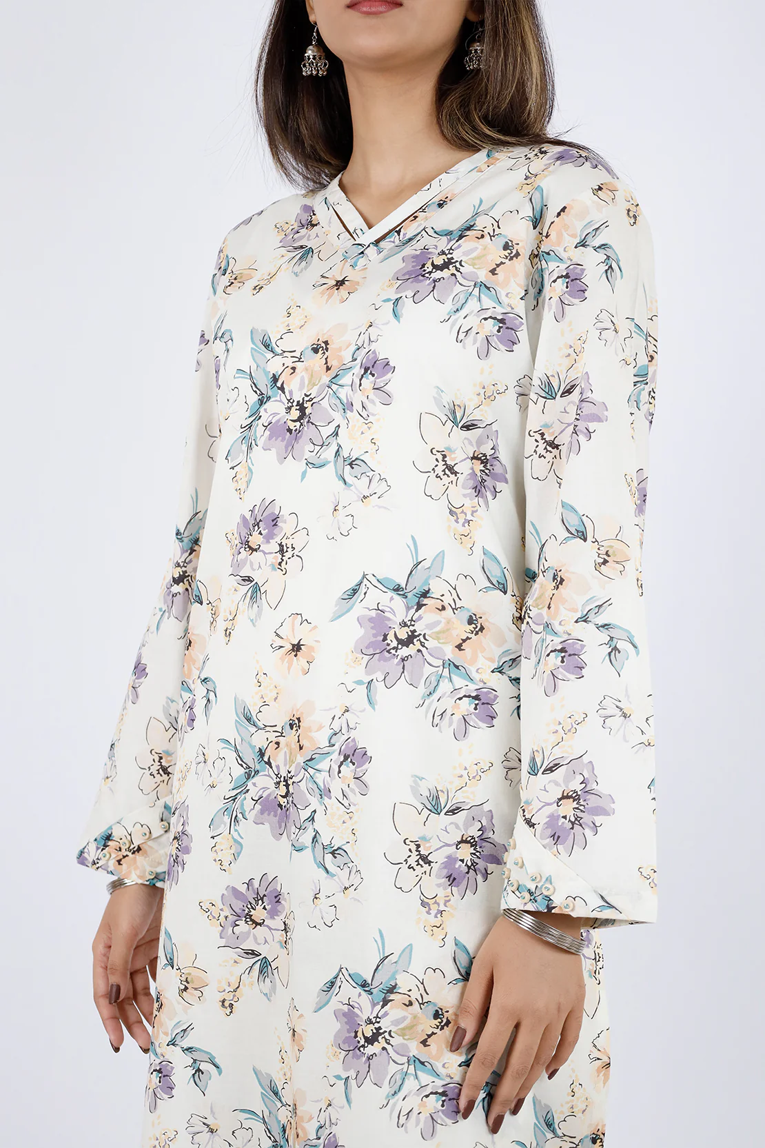 Printed Lawn Stitched Shirt - Image 3