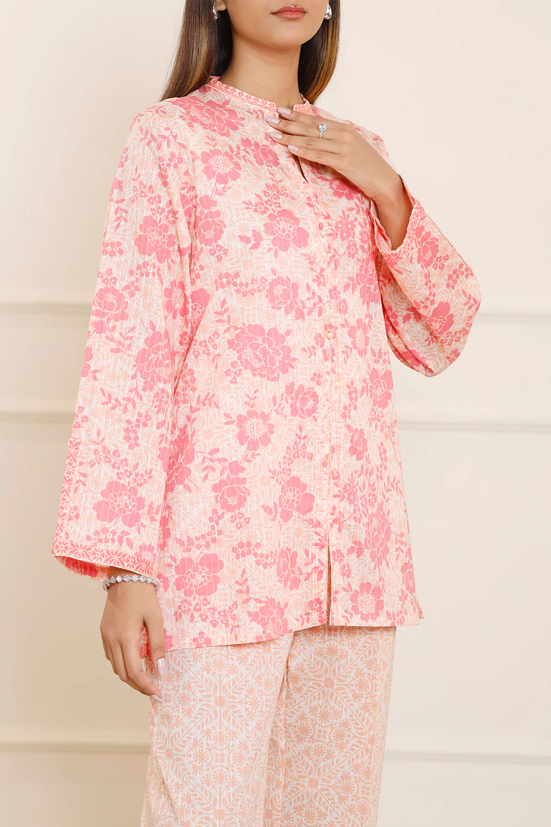 Printed Lawn Stitched Shirt - Image 4