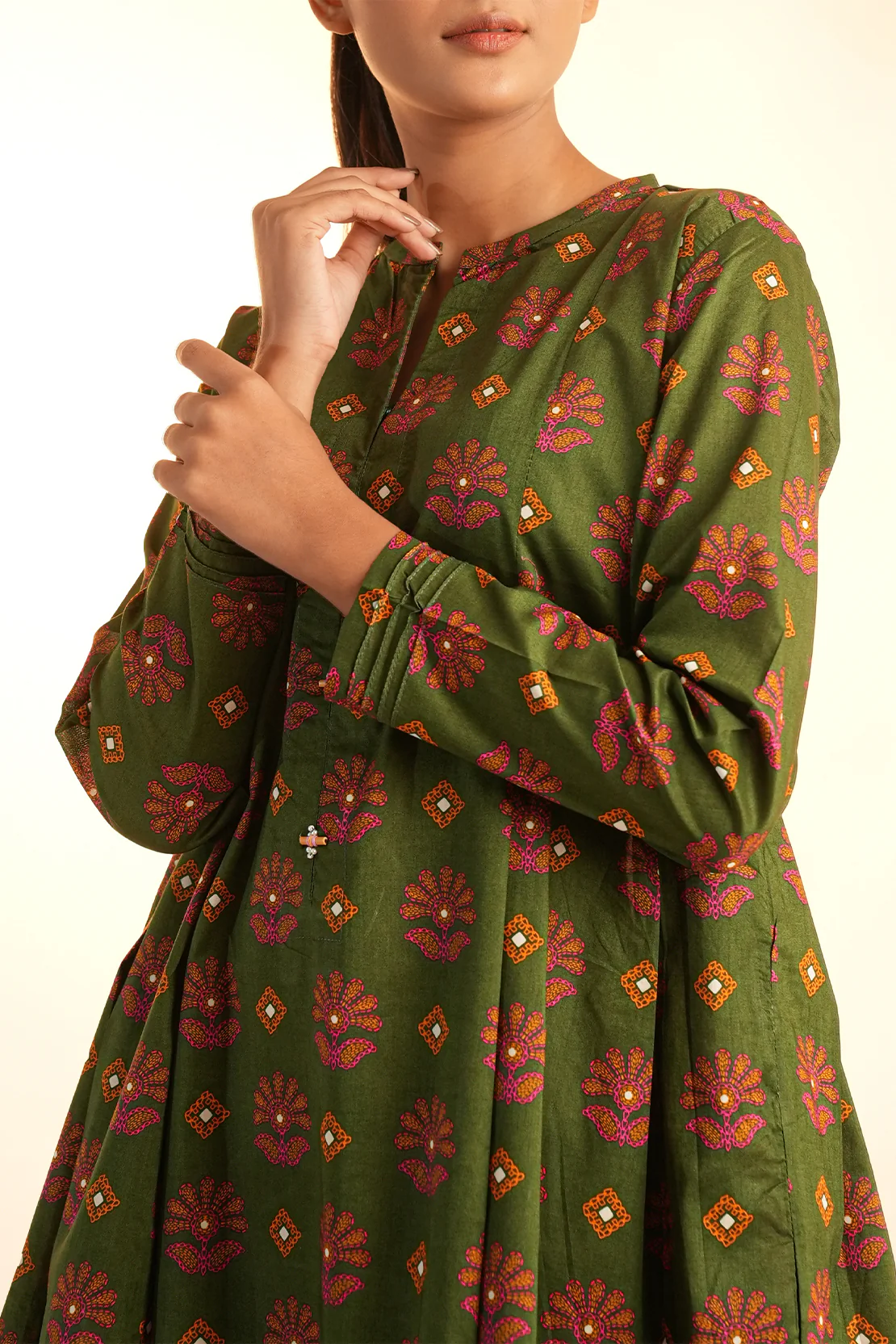 Printed Lawn Stitched Shirt - Image 3