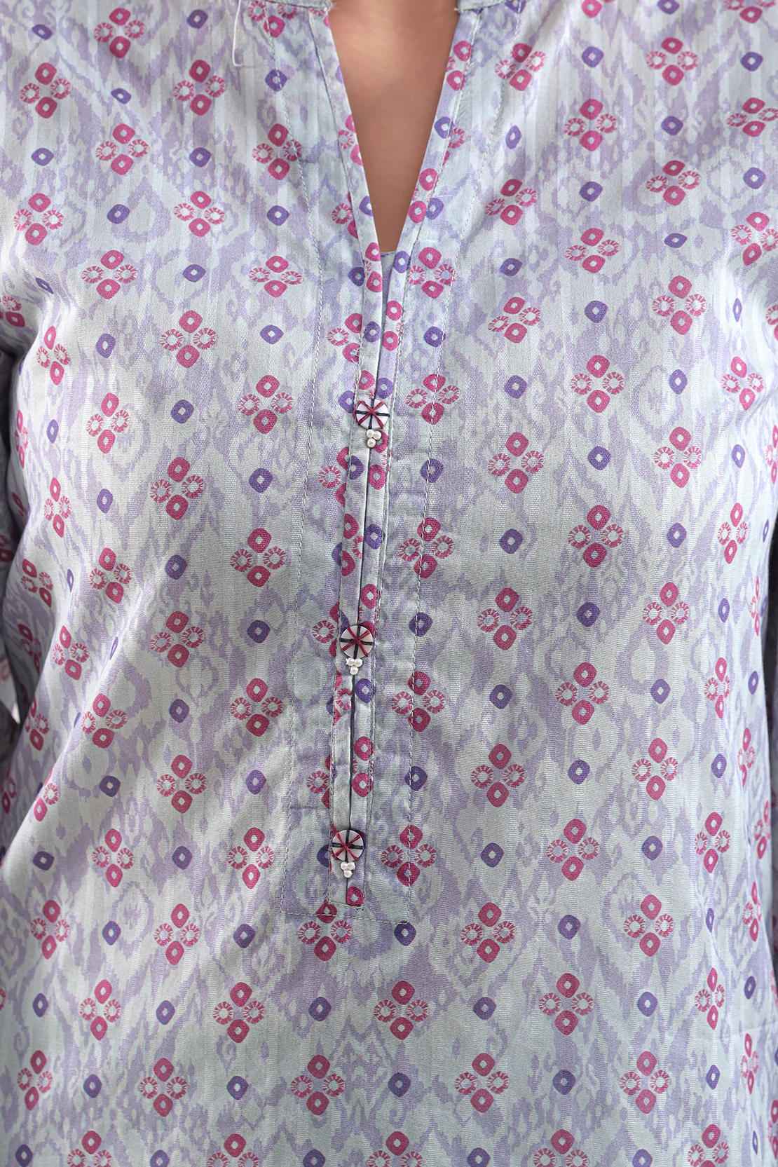 Printed Lawn Stitched Shirt - Image 3