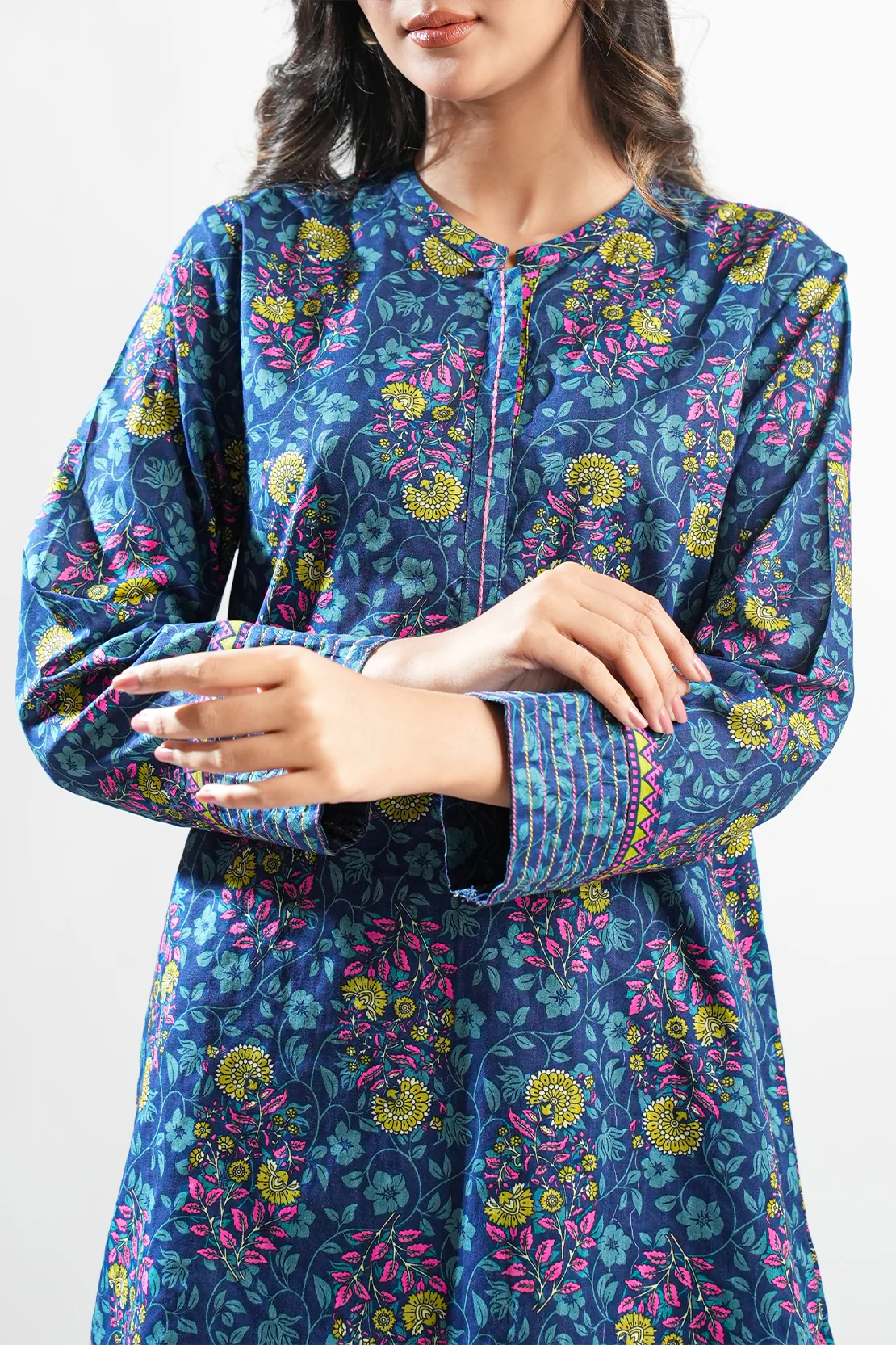 Printed Lawn Stitched Shirt - Image 4