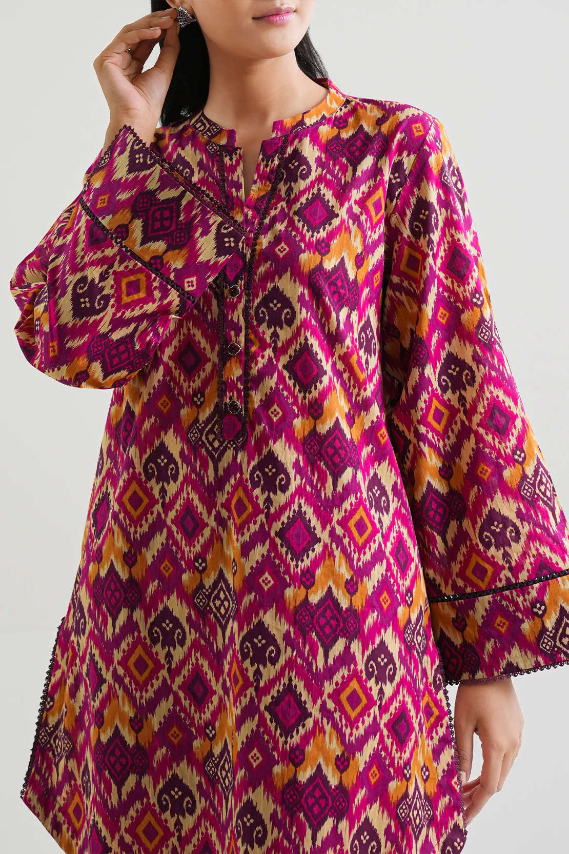 Printed Lawn Stitched Shirt - Image 3