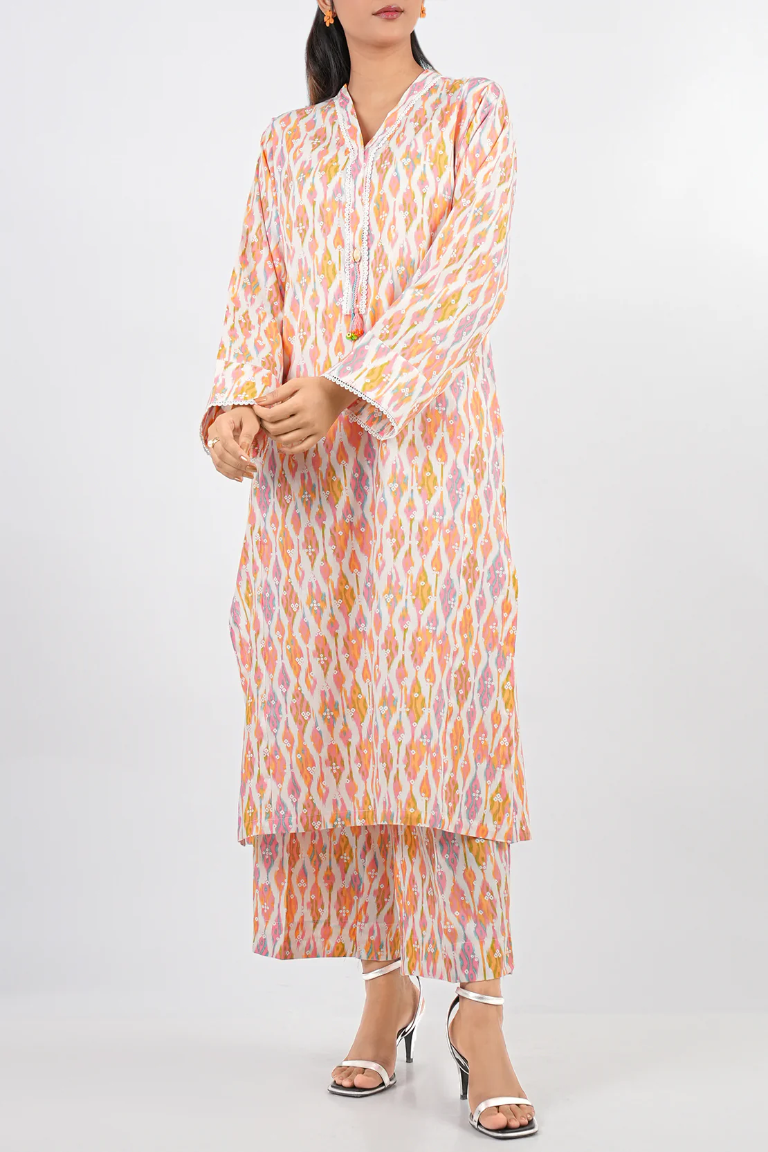 Printed Lawn Stitched Shirt - Image 3
