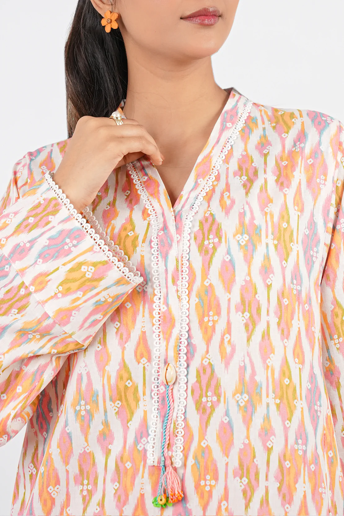 Printed Lawn Stitched Shirt - Image 6