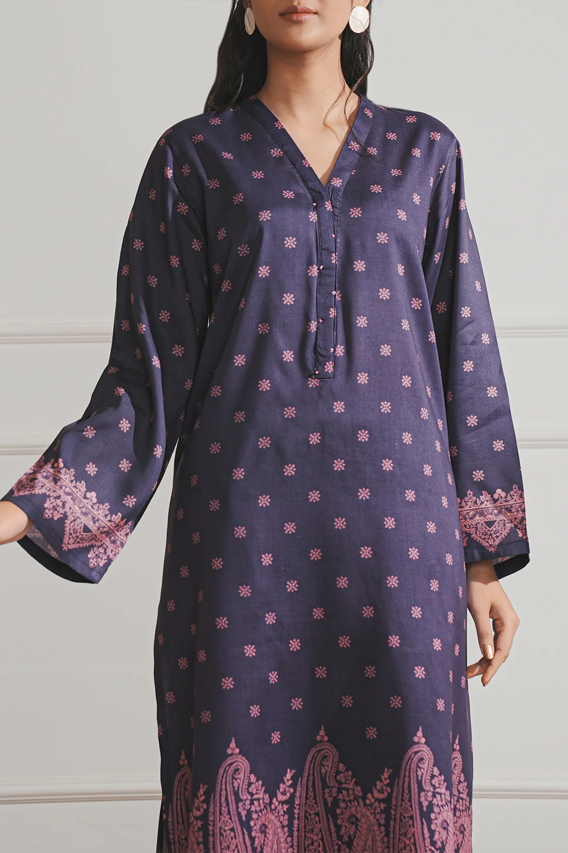 Printed Lawn Stitched Shirt - Image 4