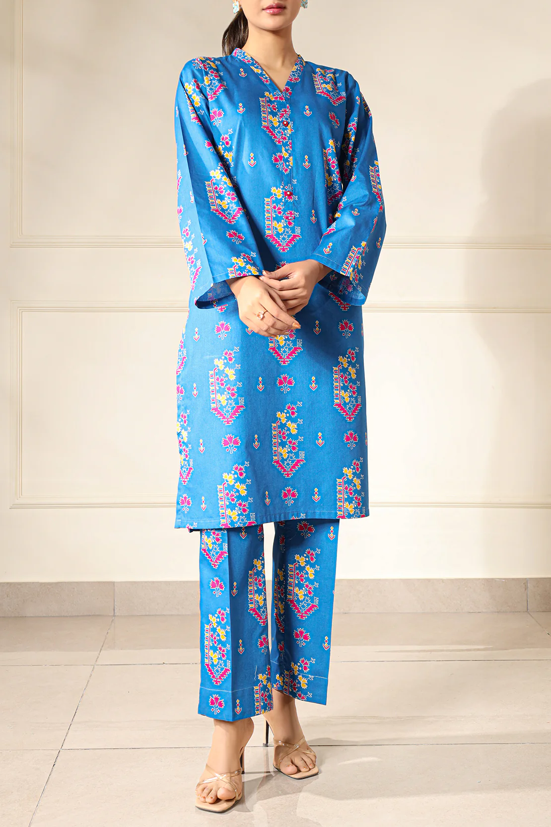 Printed Lawn Stitched Shirt - Image 2