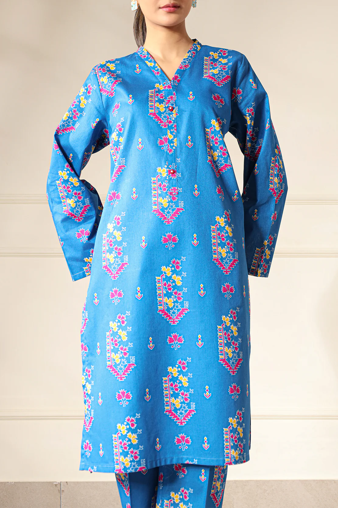 Printed Lawn Stitched Shirt - Image 5