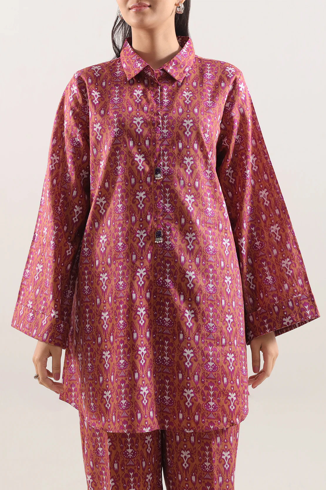 Printed Lawn Stitched Shirt - Image 2