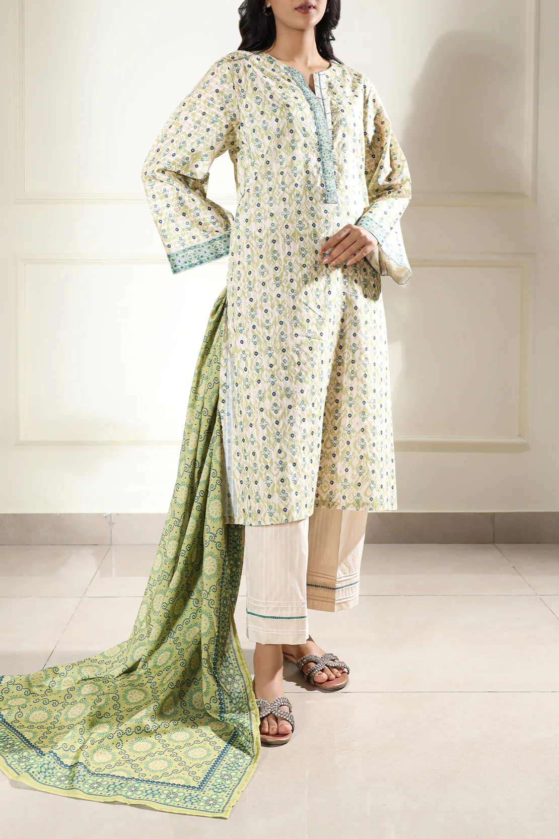 Printed Lawn Stitched Shirt - Image 3