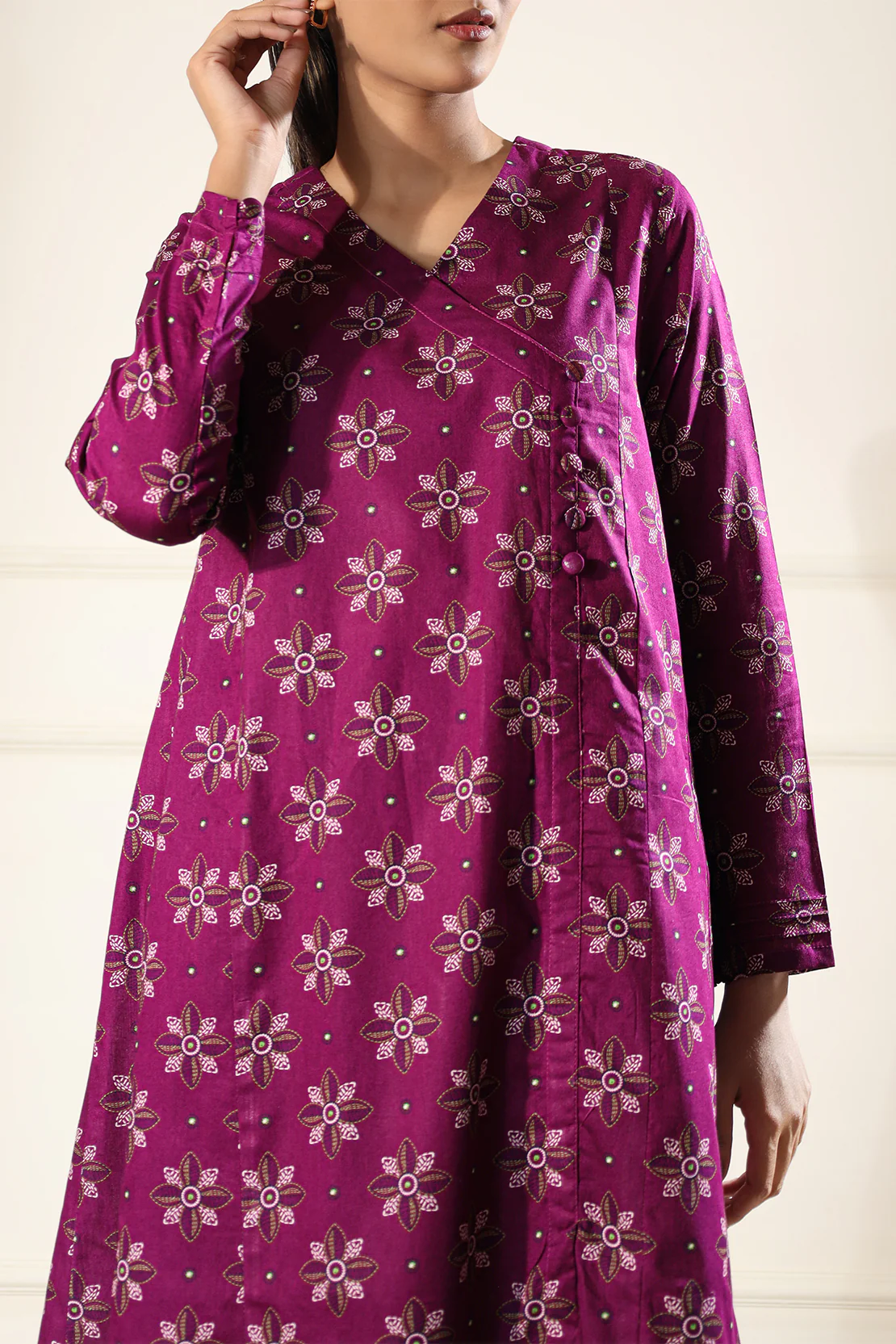 Printed Lawn Stitched Shirt - Image 2